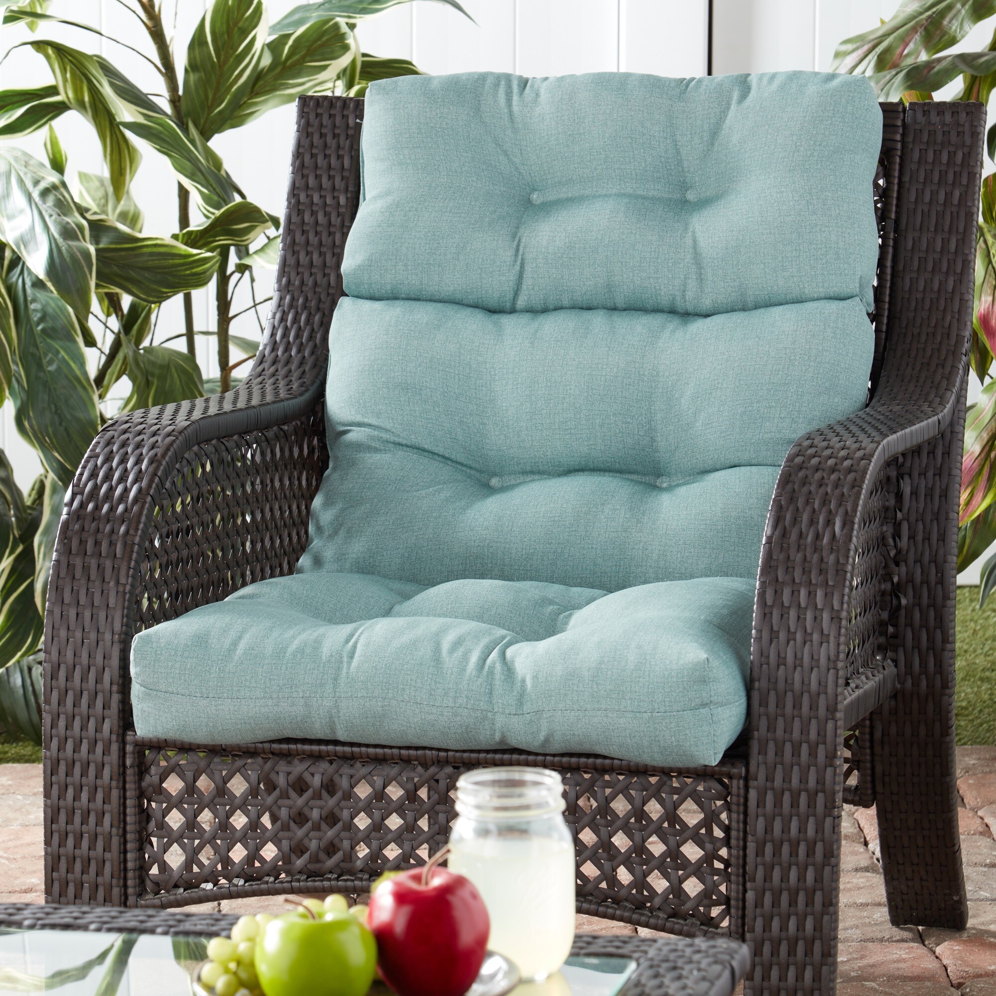 Greendale Home Fashions OC4809-SEAGLASS Patio-Furniture-Cushions - View #7