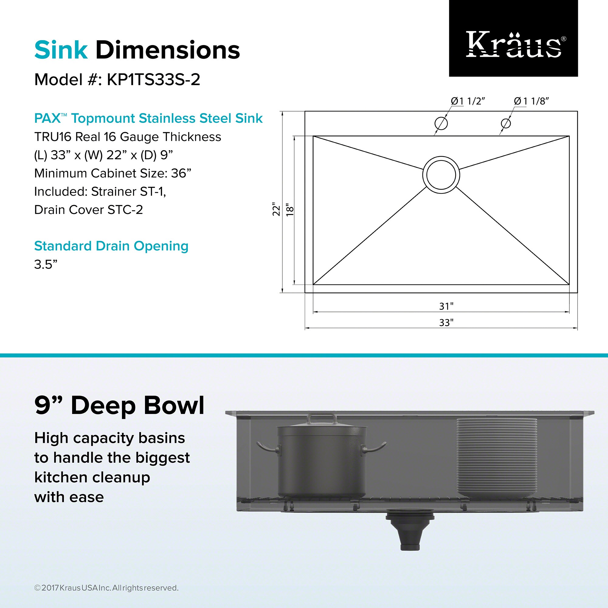 Kraus STC-2 CapPro Removable Decorative Drain Cover [STC-2