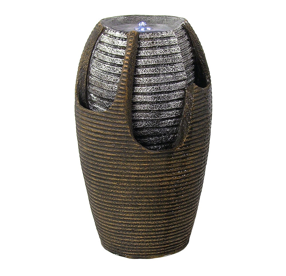 Sunnydaze Decor SL-0260BS 22-Inches H Resin Water Solar Outdoor Fountain Statue Pump Included