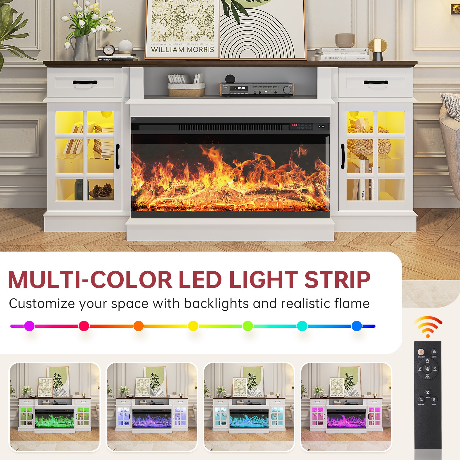 AOXUN AX-41870WB Electric-Fireplaces - View #4