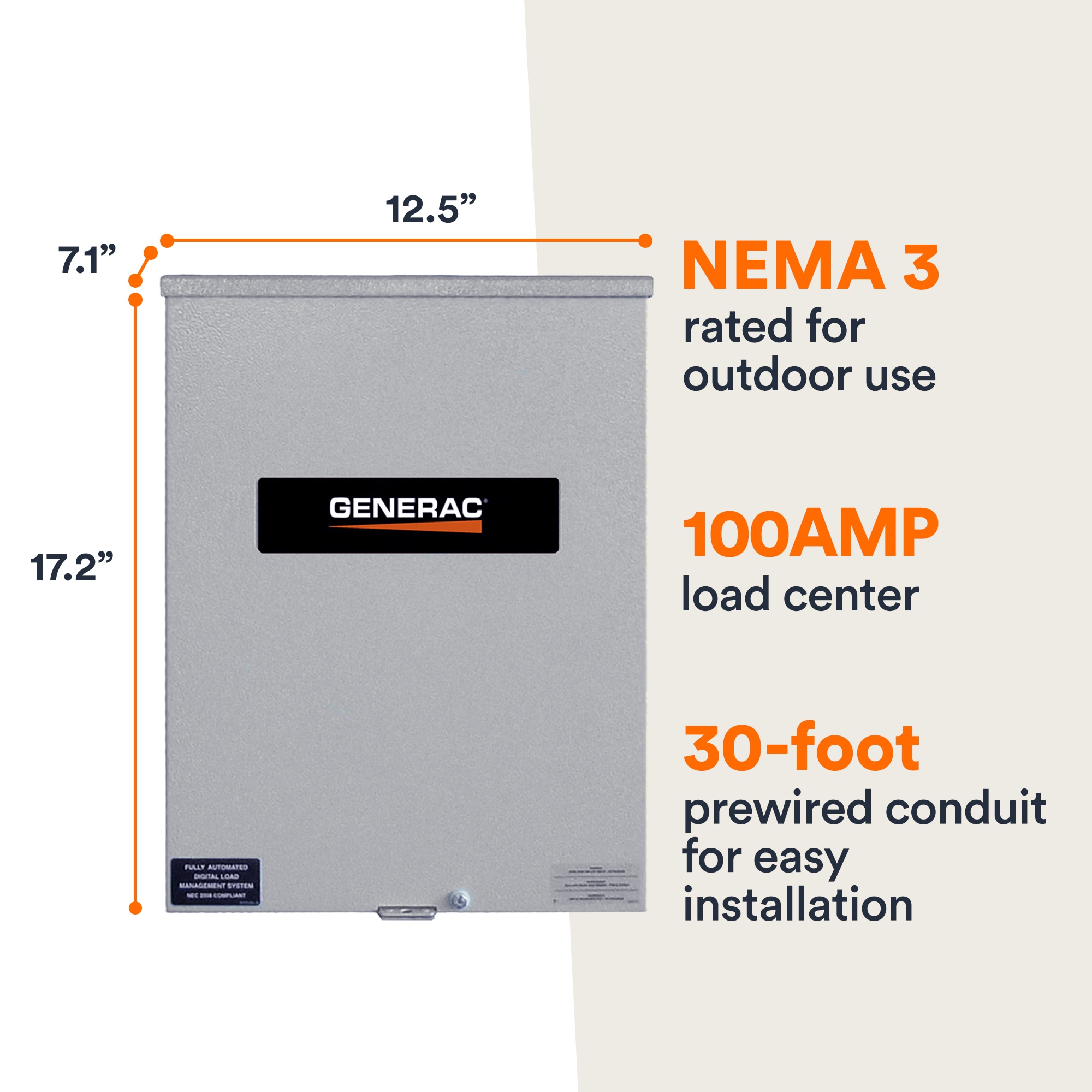 Generac 100-Amp Service Rated Single-phase Automatic Transfer Switch ...