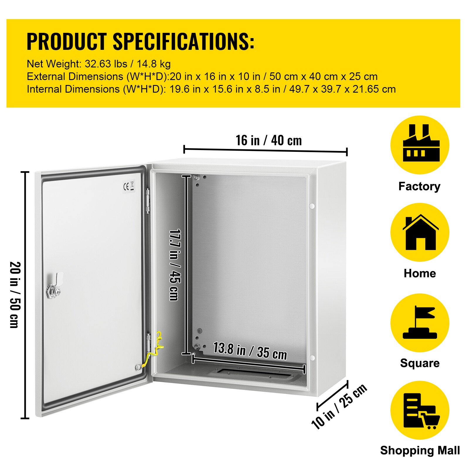 VEVOR SCDQXJSTCFS500101V0 Electrical-Box - View #7