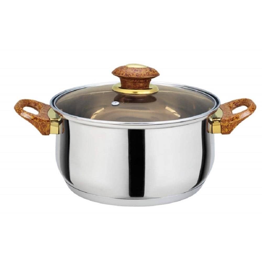MASTER CLASS DUTCH OVEN LARGE COOKING POT WITH LID WOOD HANDLE
