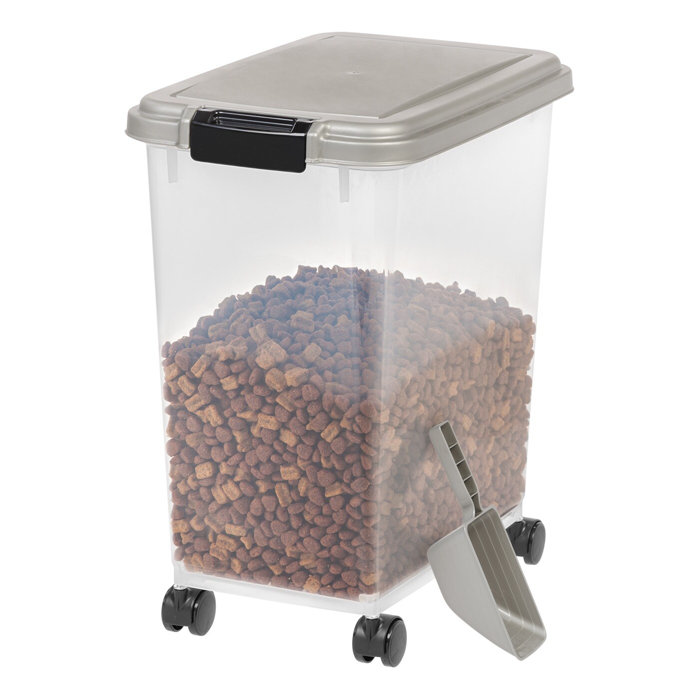 Wheeled Pet Food Containers with Scoop - 42 qt.