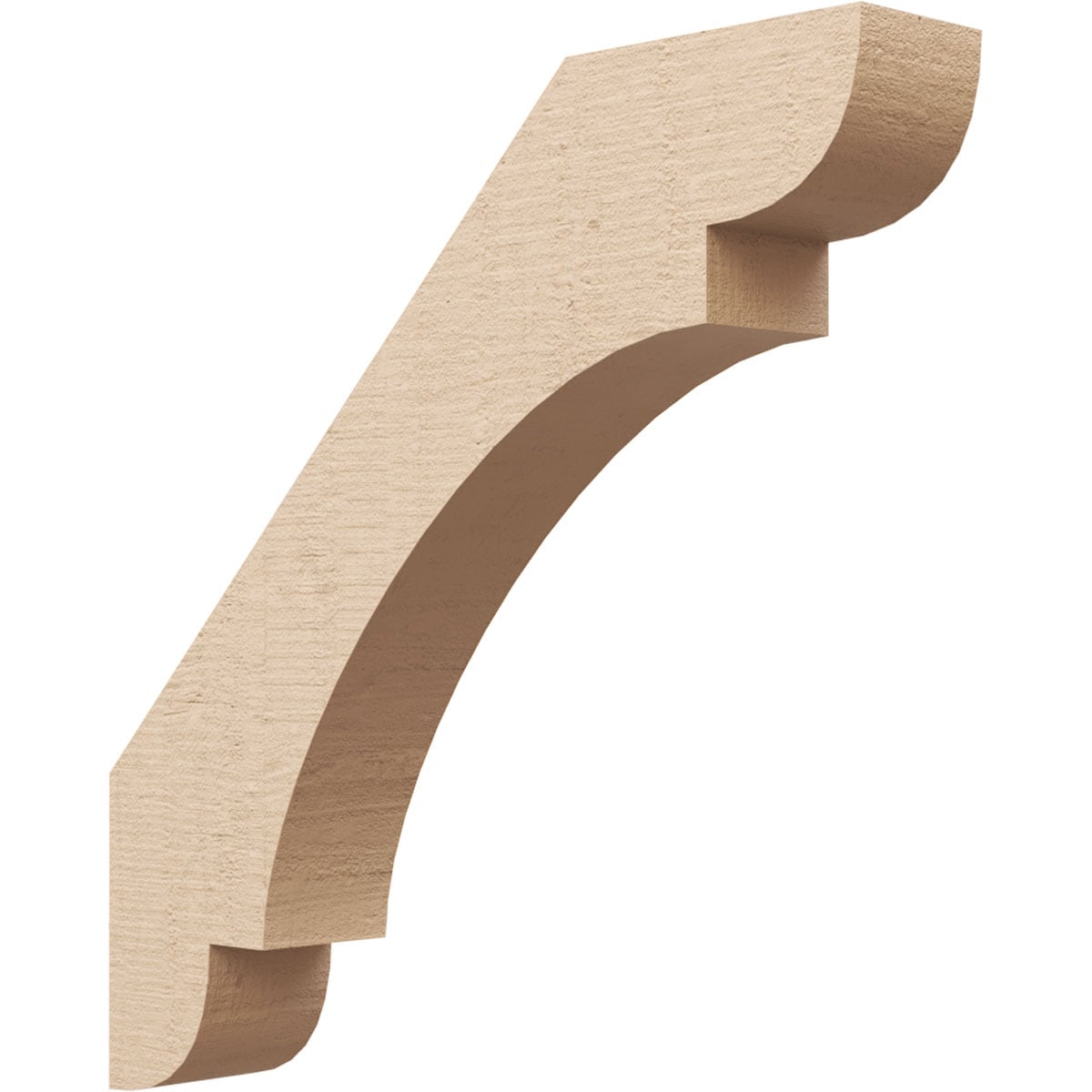 Ekena Millwork BRCUR03X18X18OLYRCPR 3-in x 18-in x 18-in Primed Urethane Olympic RoughCedar Woodgrain TimberThane KneeBrace