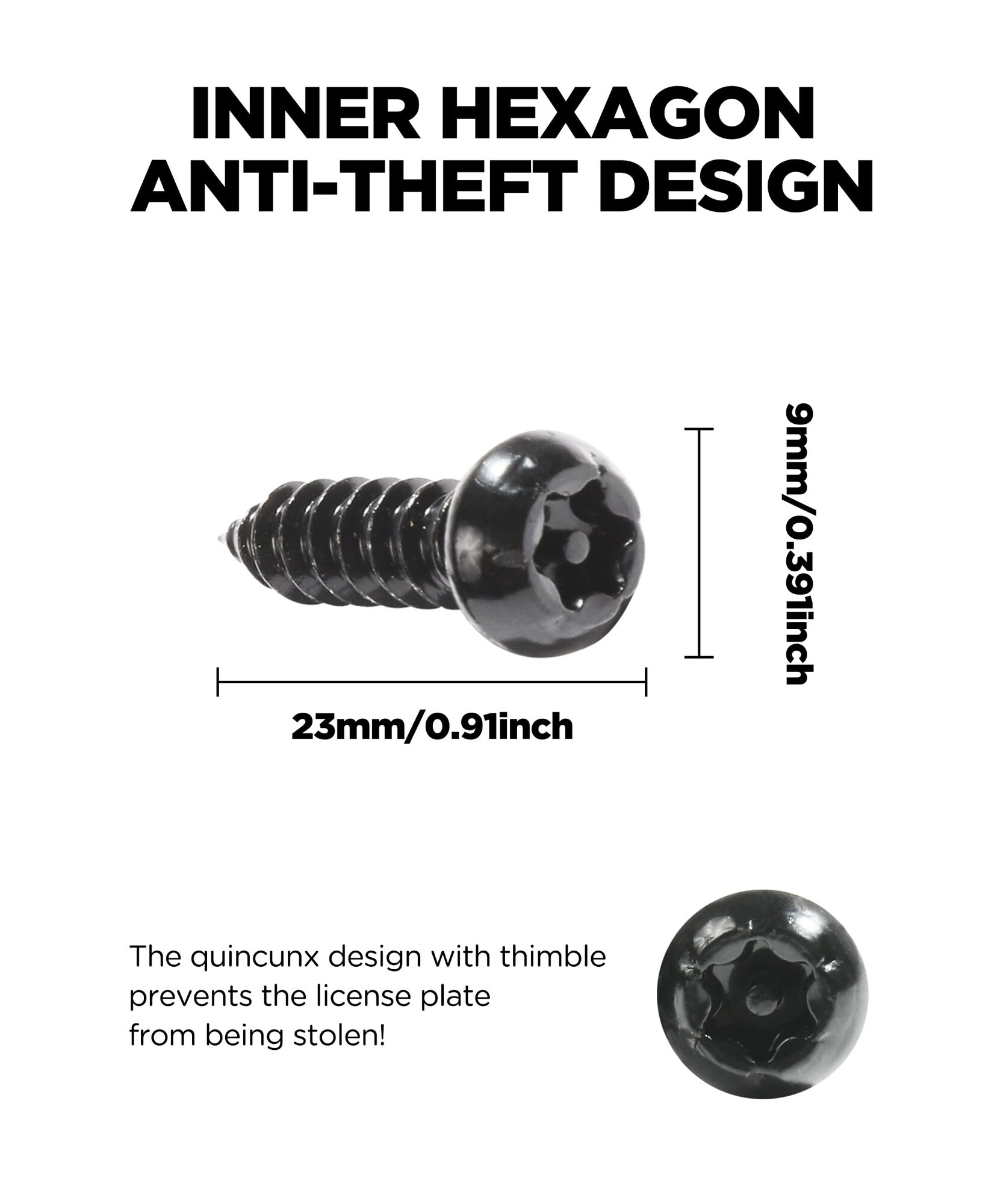 Linder Group Inc Stainless Steel License Plate Screw Set with Nylon ...