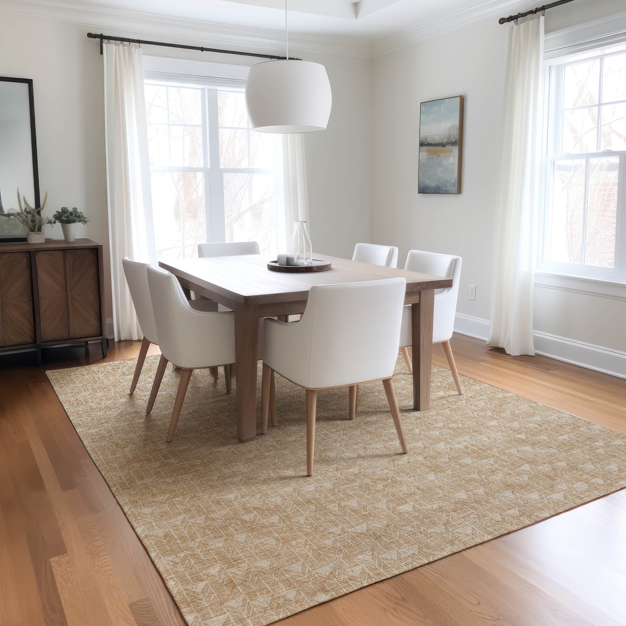 Addison Rugs ACN514BG8X10 Chantille ACN514BG 8 x 10 (ft) Polyester Beige Rectangular Indoor/Outdoor Abstract Machine washable Area rug