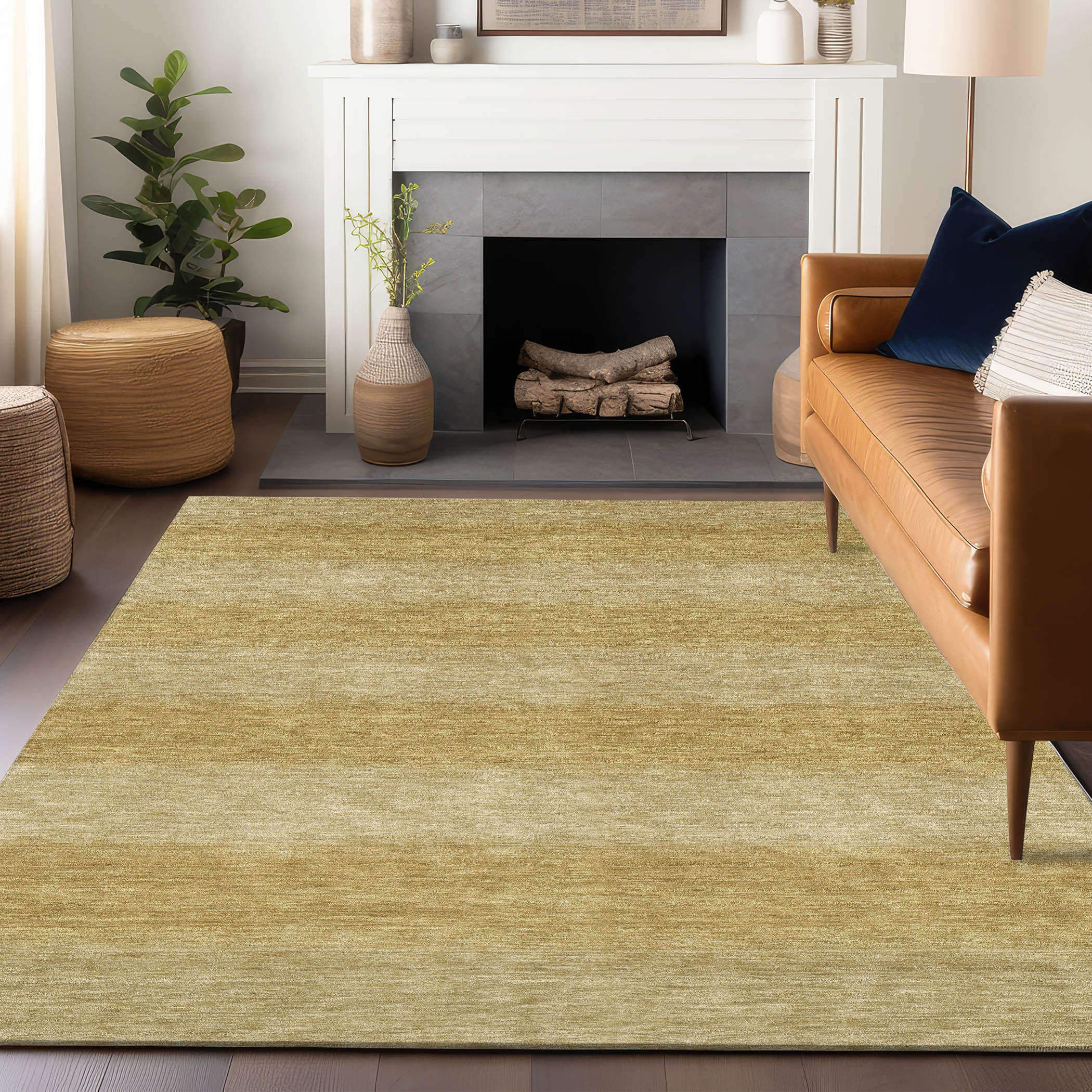Addison Rugs ACN1733WH3X5 Chantille ACN1733WH 3 x 5 (ft) Loomed Wheat Rectangular Indoor/Outdoor Machine washable Pet Friendly Area rug