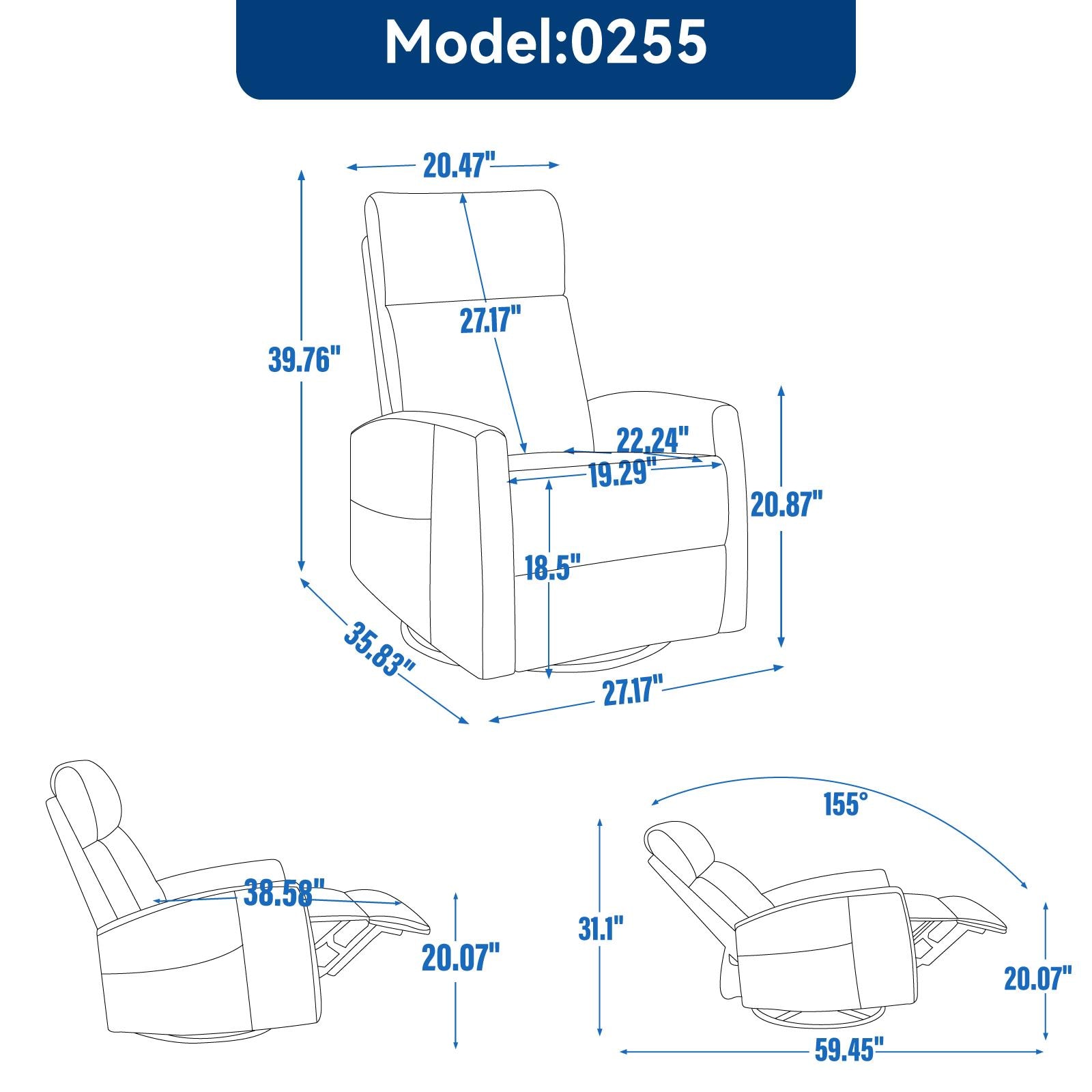 Bayfeve BF-251887-IN recliners - View #4