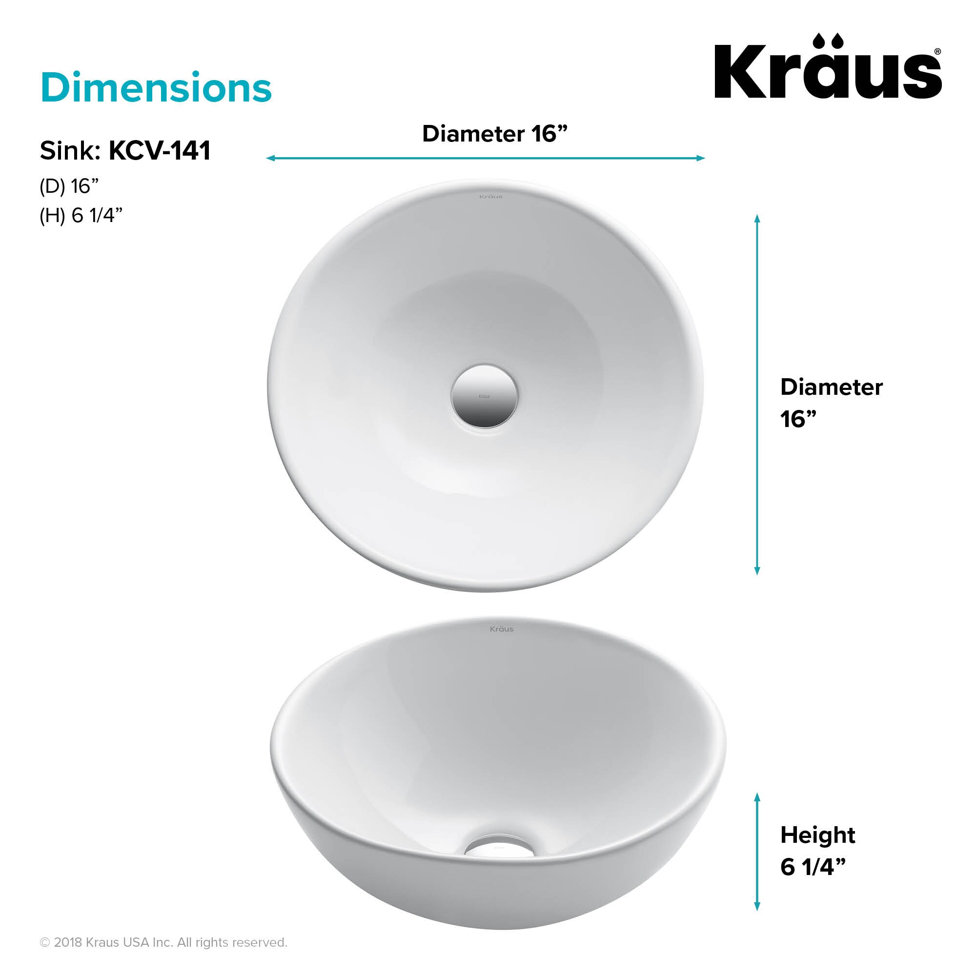 Kraus KCV-141 Bath-Sink - View #6
