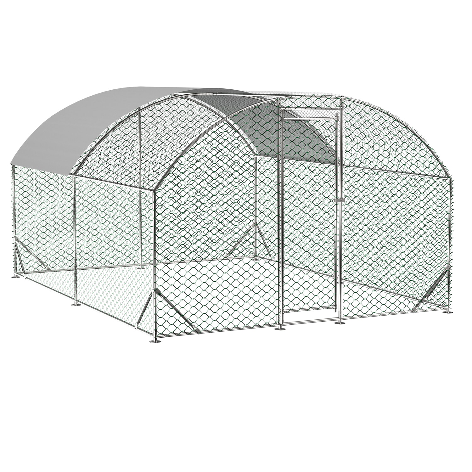 Mondawe MO-3P185305 Silver Metal Chicken coop