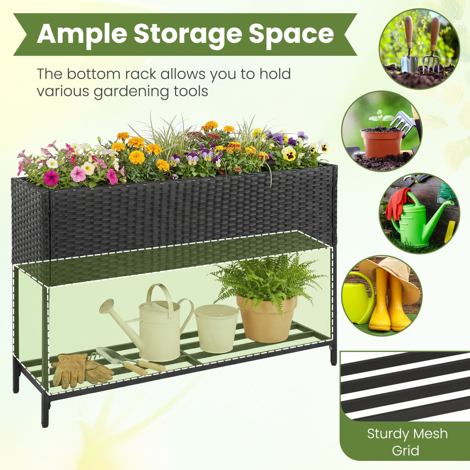 Slickblue D-CO-KD02727WH Raised-Garden-Beds - View #8