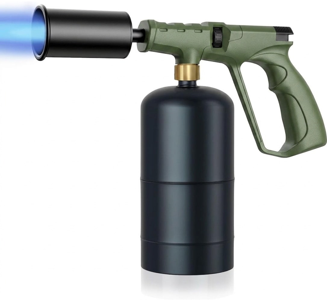 Etokfoks  Adjustable Flame Control Metal Kitchen Torch Head for Cooking BBQ Sous Vide Steak Searing Campfire Starter