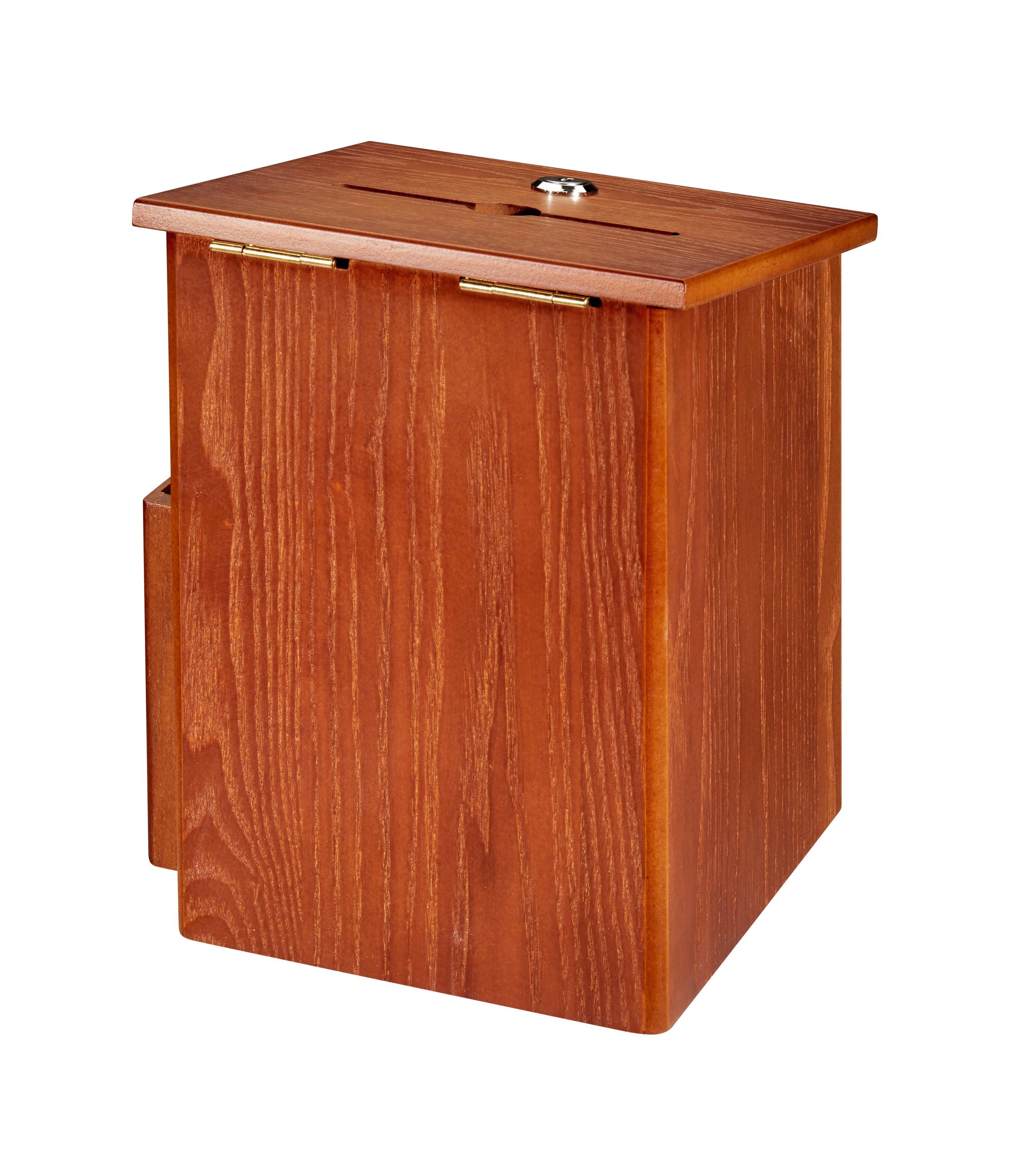 AdirOffice Squared Wood Locking Suggestion Box, Medium Oak at Lowes.com