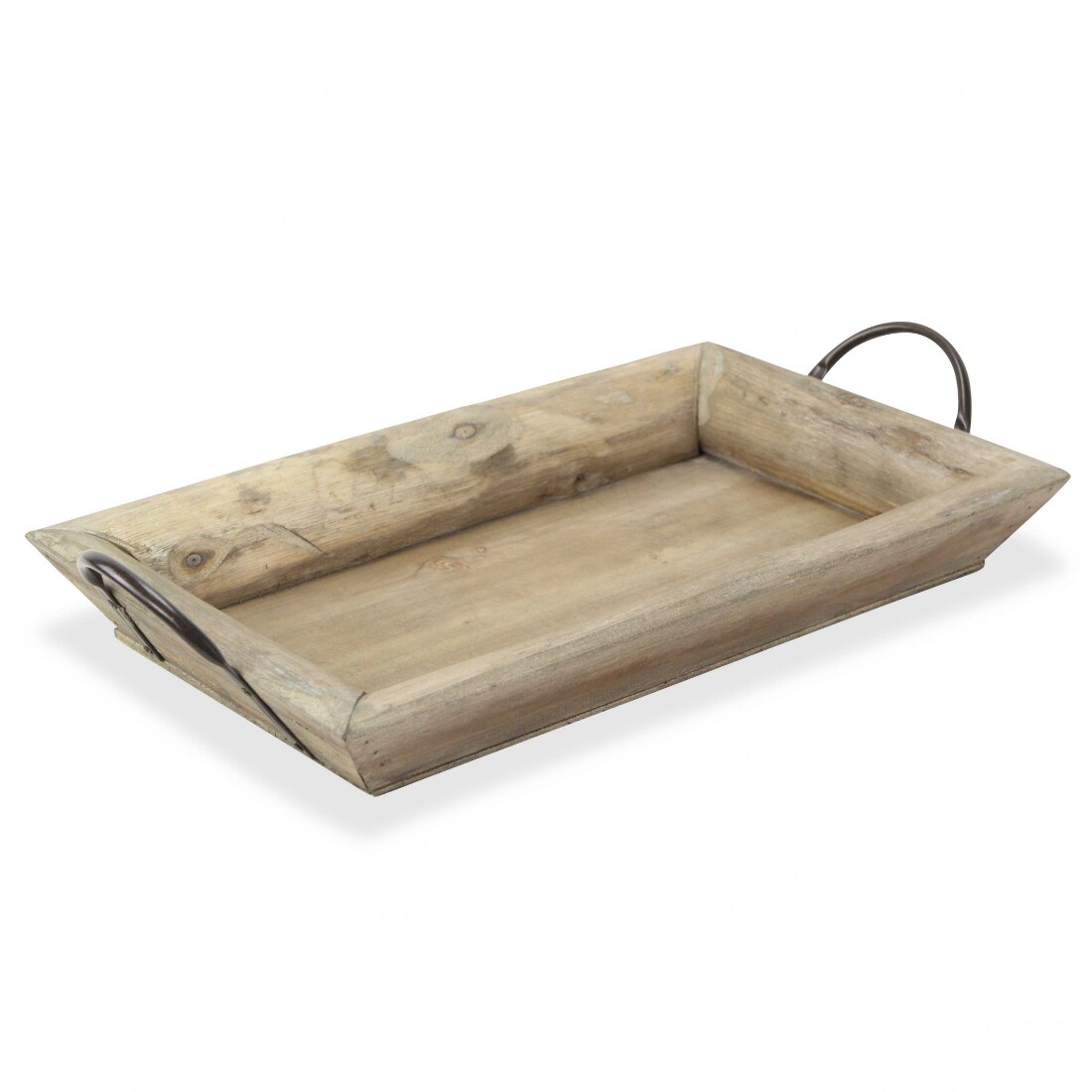 HomeRoots 4000399606 2.75-in x 17.75-in Brown Rectangle Serving Tray
