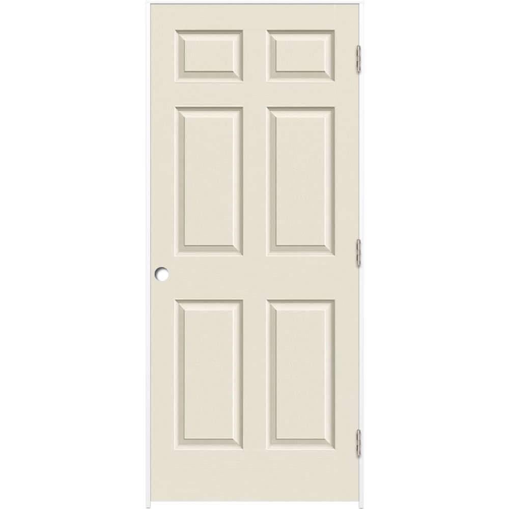 RELIABILT 36-in X 80-in 6-panel Solid Core Primed Molded Composite Left ...