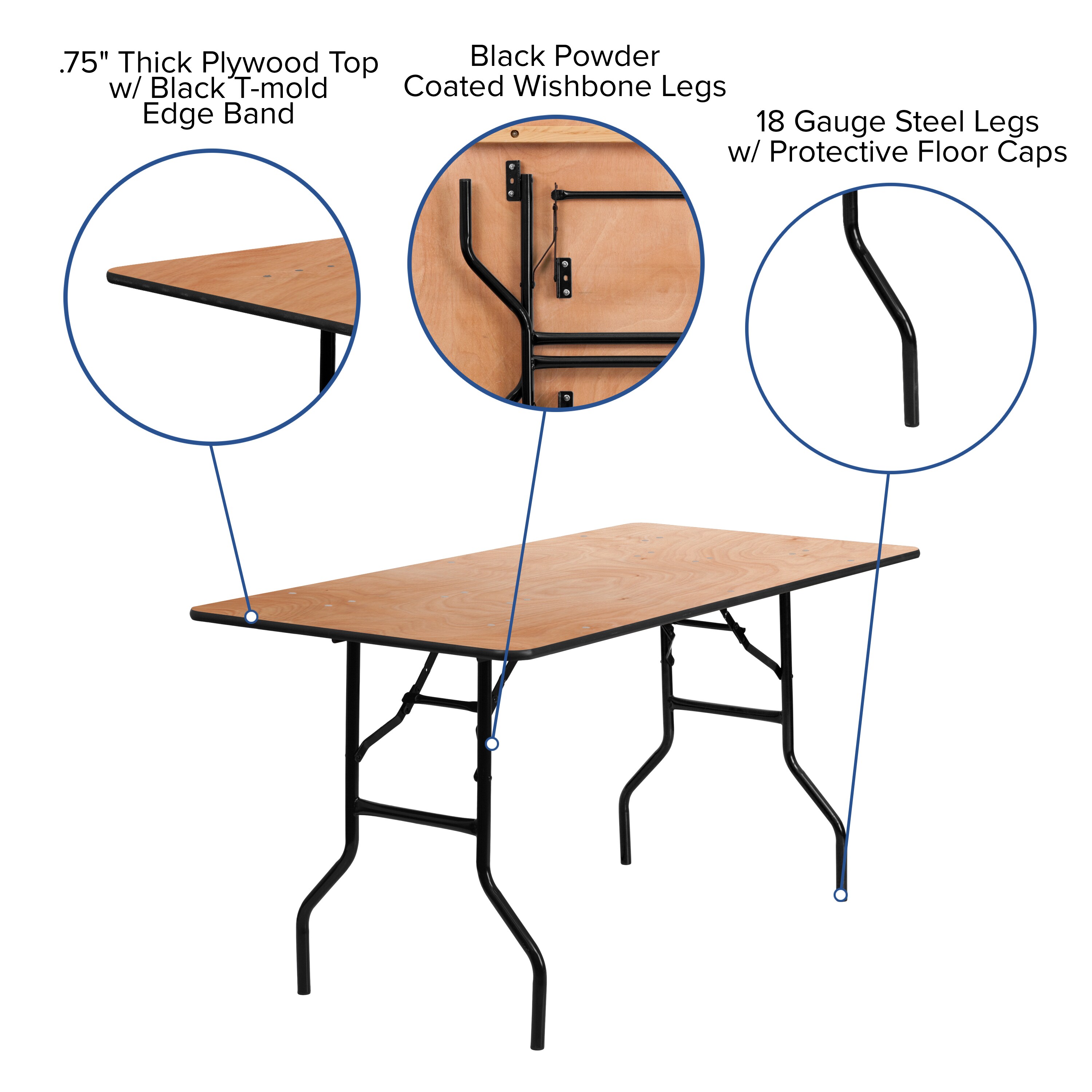 Flash Furniture 847254063869 Folding-Tables - View #5