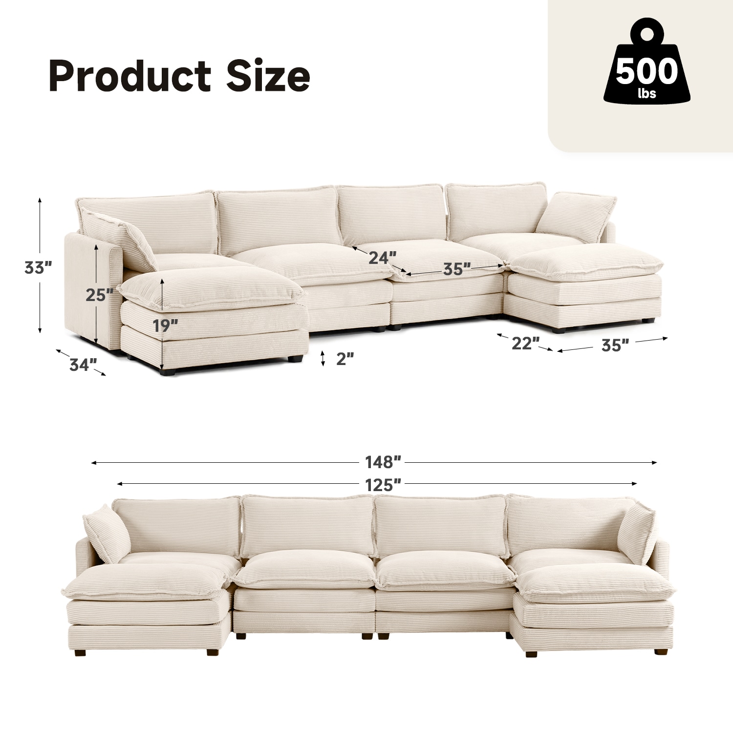 JEAREY GQSF-4-BE Sofas-Loveseats - View #9