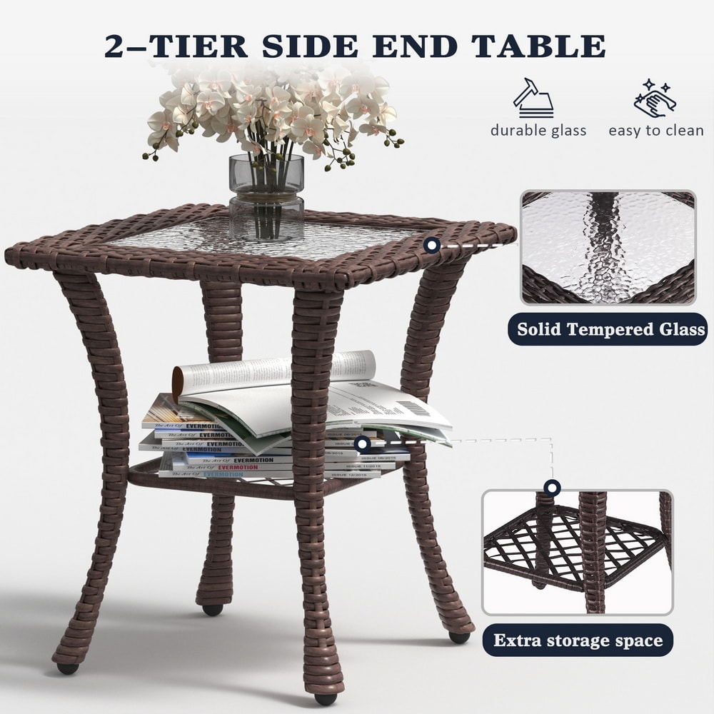 LayinSun BYT6003A-BRNAVY-3P Patio-Conversation-Sets - View #6