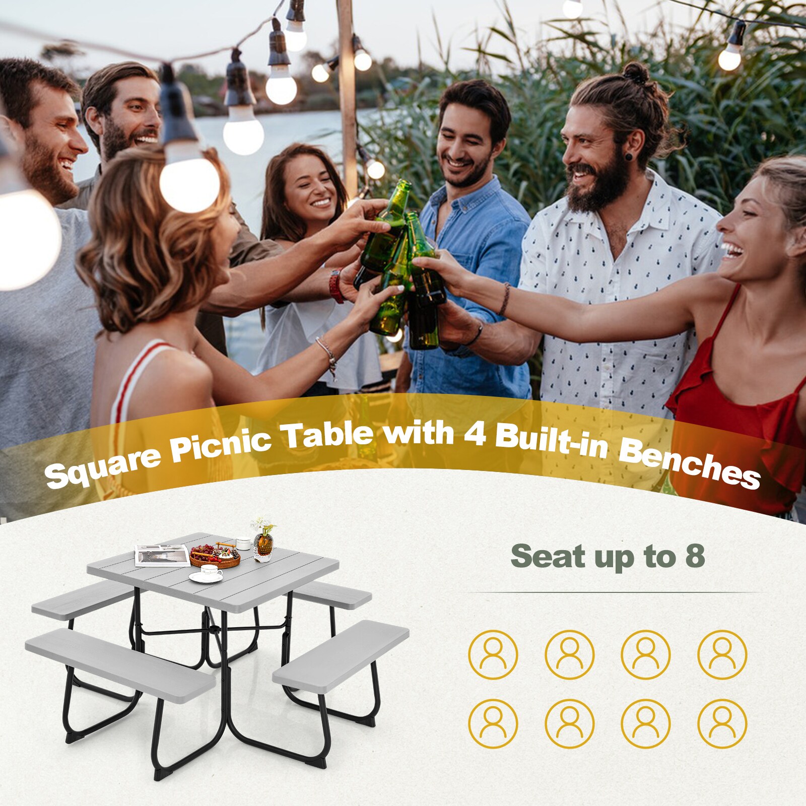 Poinic CWG11265GR-X Picnic-Tables - View #5