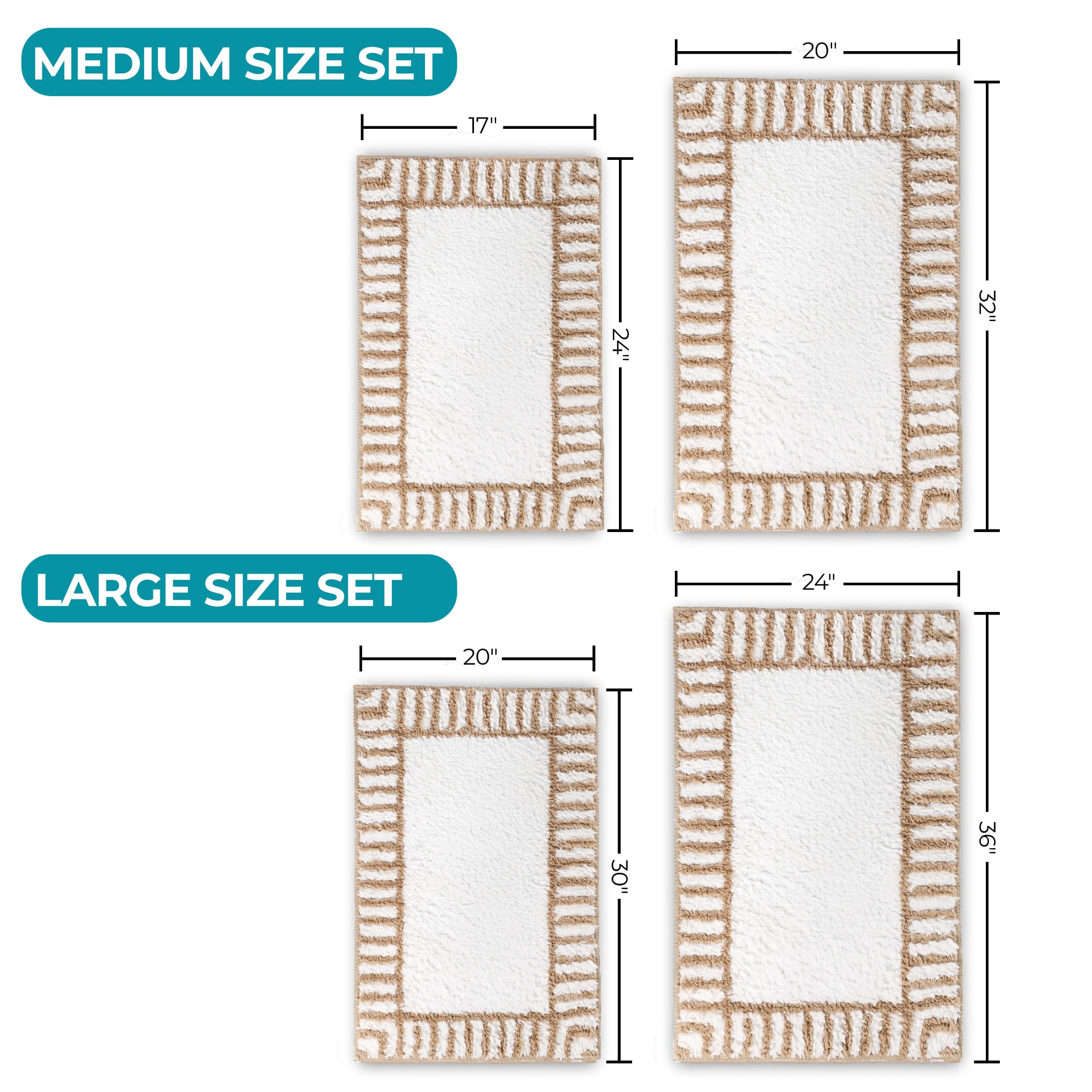 Superior BATHRUG-INYA-L-WHBI Bath-Rugs - View #6