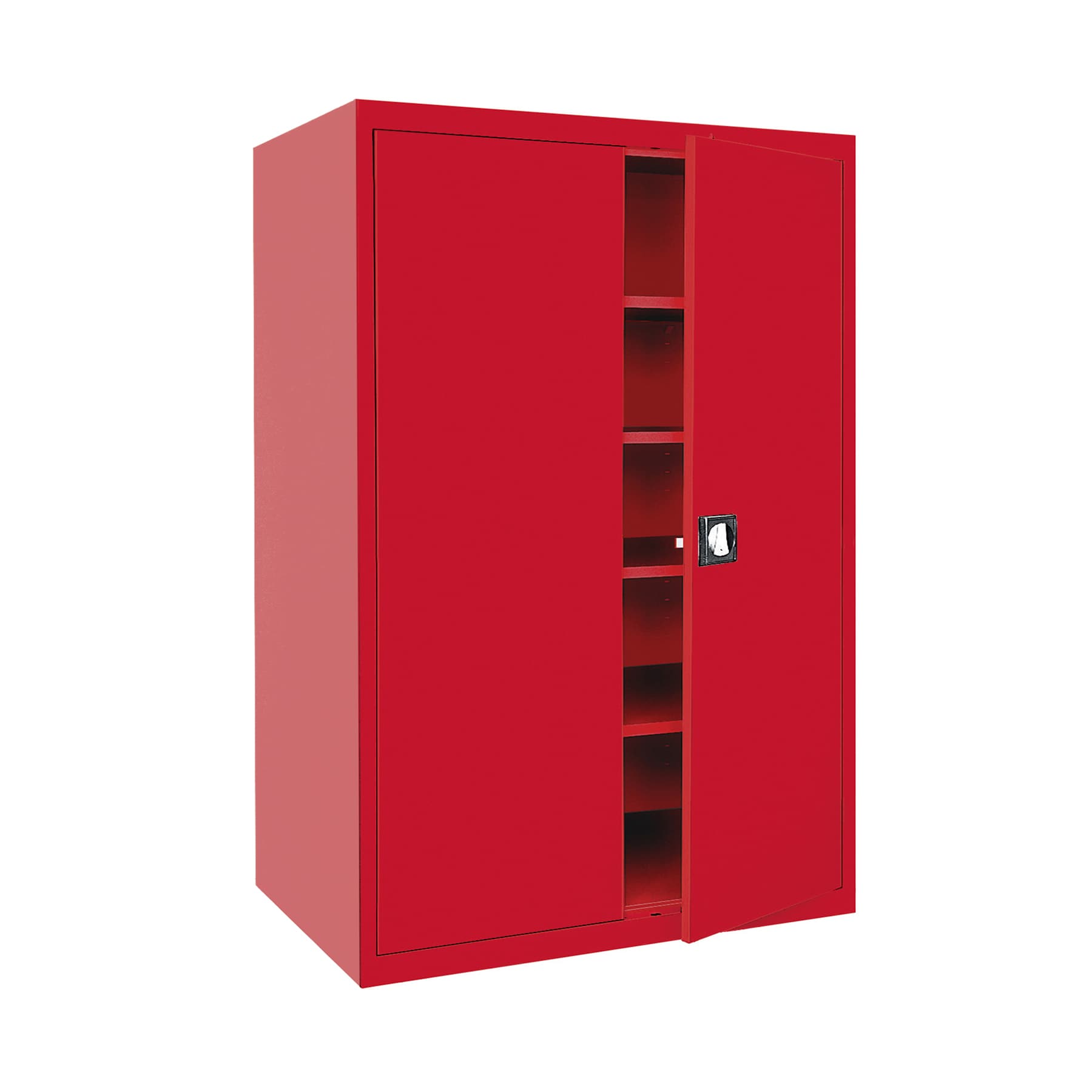 Sandusky EA4R462472-01 46-Inches W x 72-Inches H x 24-Inches D Freestanding Steel Garage Cabinet in Red