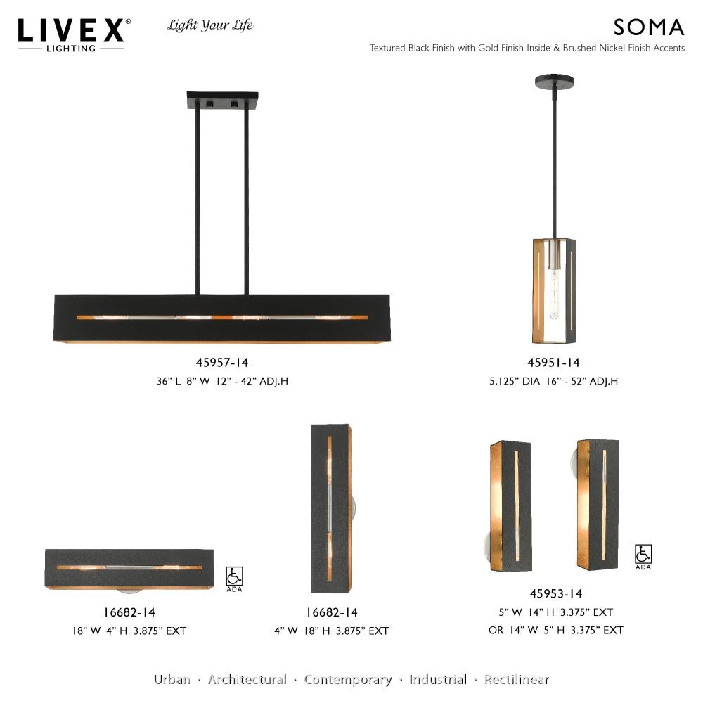Modern Black Steel Rectangular Wall Sconce Light