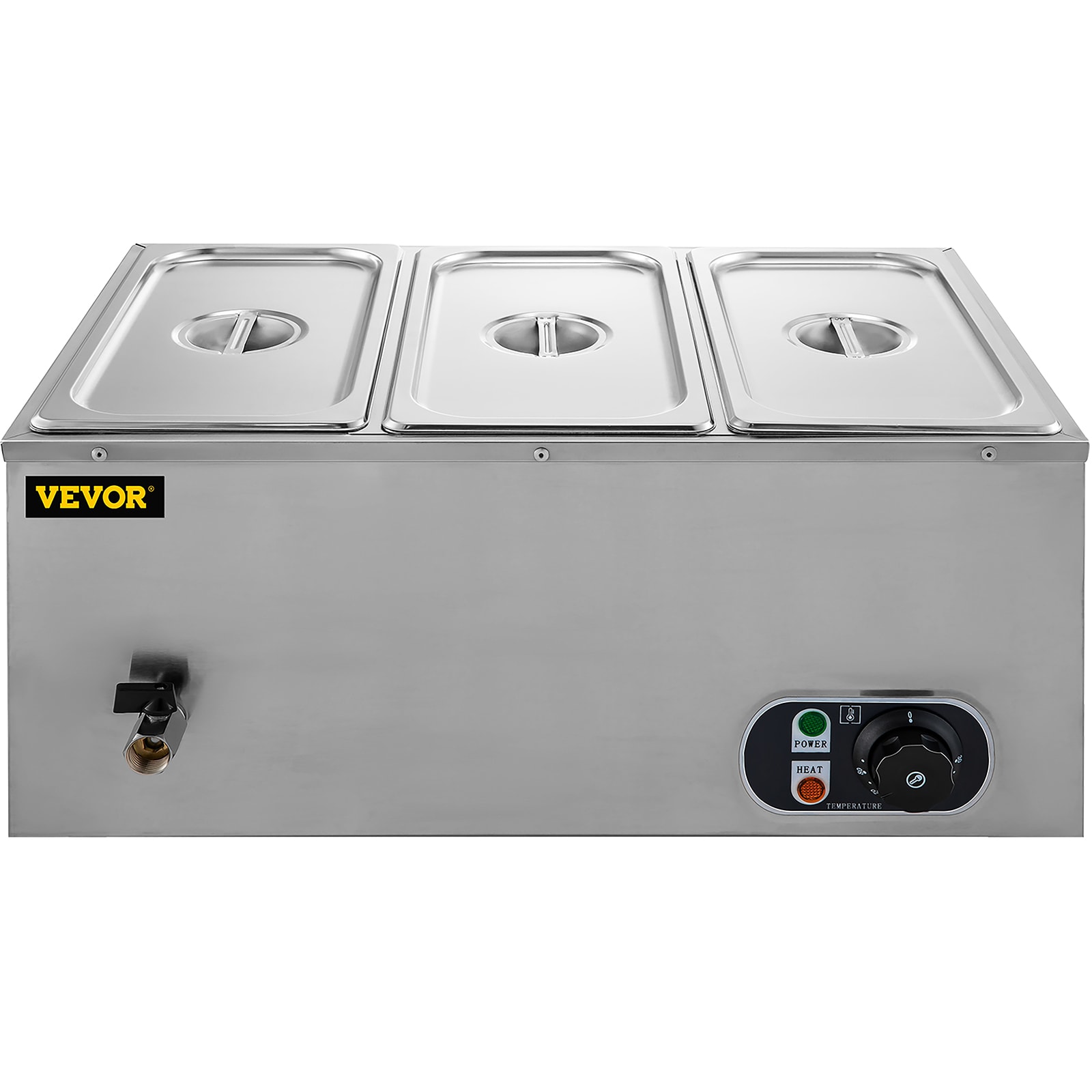 VEVOR Electric Buffet Server and Food Warmer, 25.6 in. x 15 in. Portable  Stainless Steel Chafing Dish Set with Temp Control DPJRG640364MMQ28AV1 -  The Home Depot