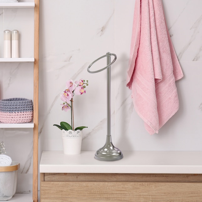 Allied Brass Tribecca Satin Nickel Freestanding Towel Rack Allied Brass Tribecca Satin Nickel Freestanding Towel Rack