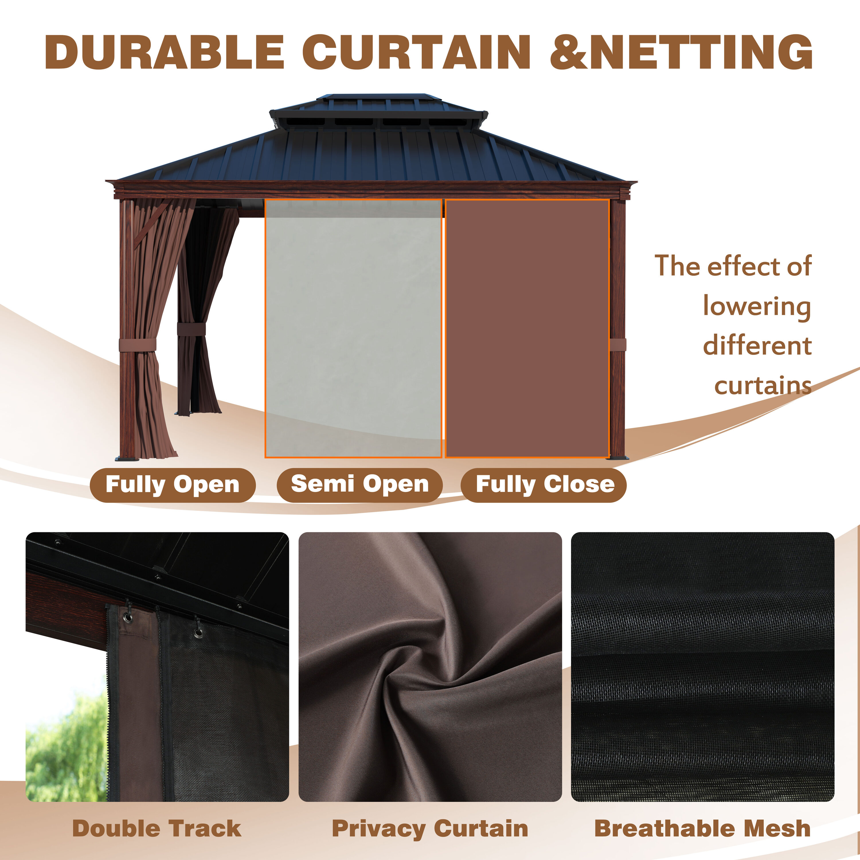 VEIKOUS PG0201-16RT Wood-Resin-Gazebos - View #4