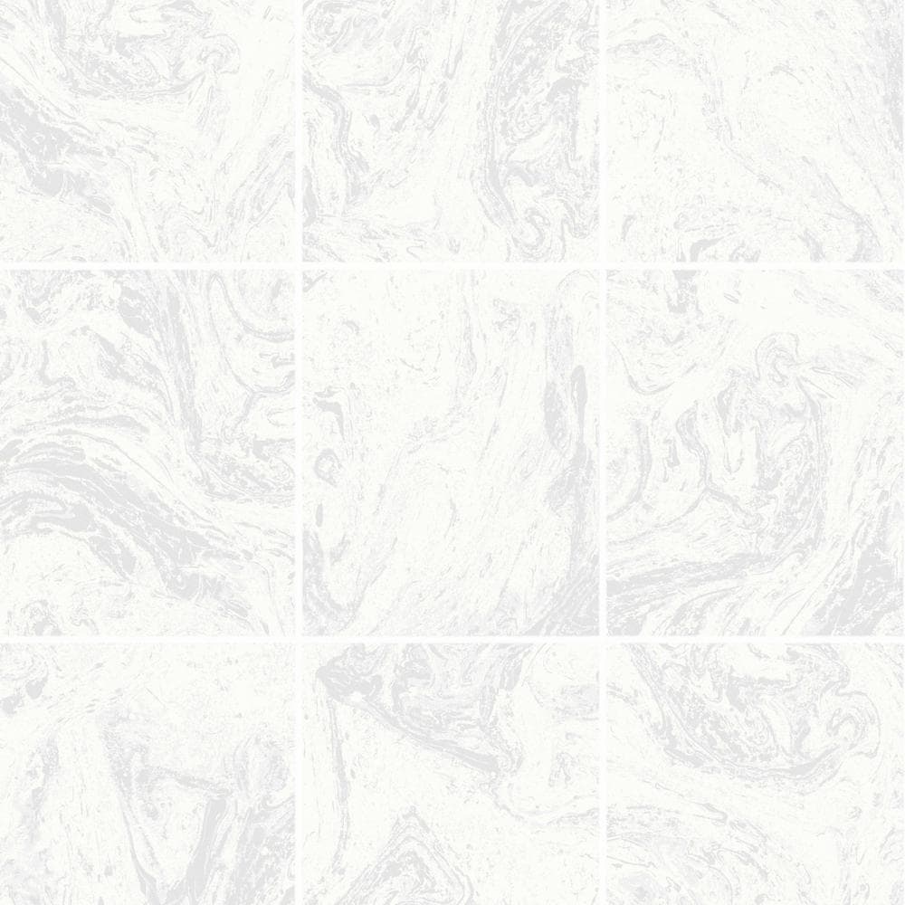 Graham & Brown 10488194 8-Inches White Vinyl Textured Tile 0.6-Sq. Feet Unpasted Paste the wall Wallpaper Sample