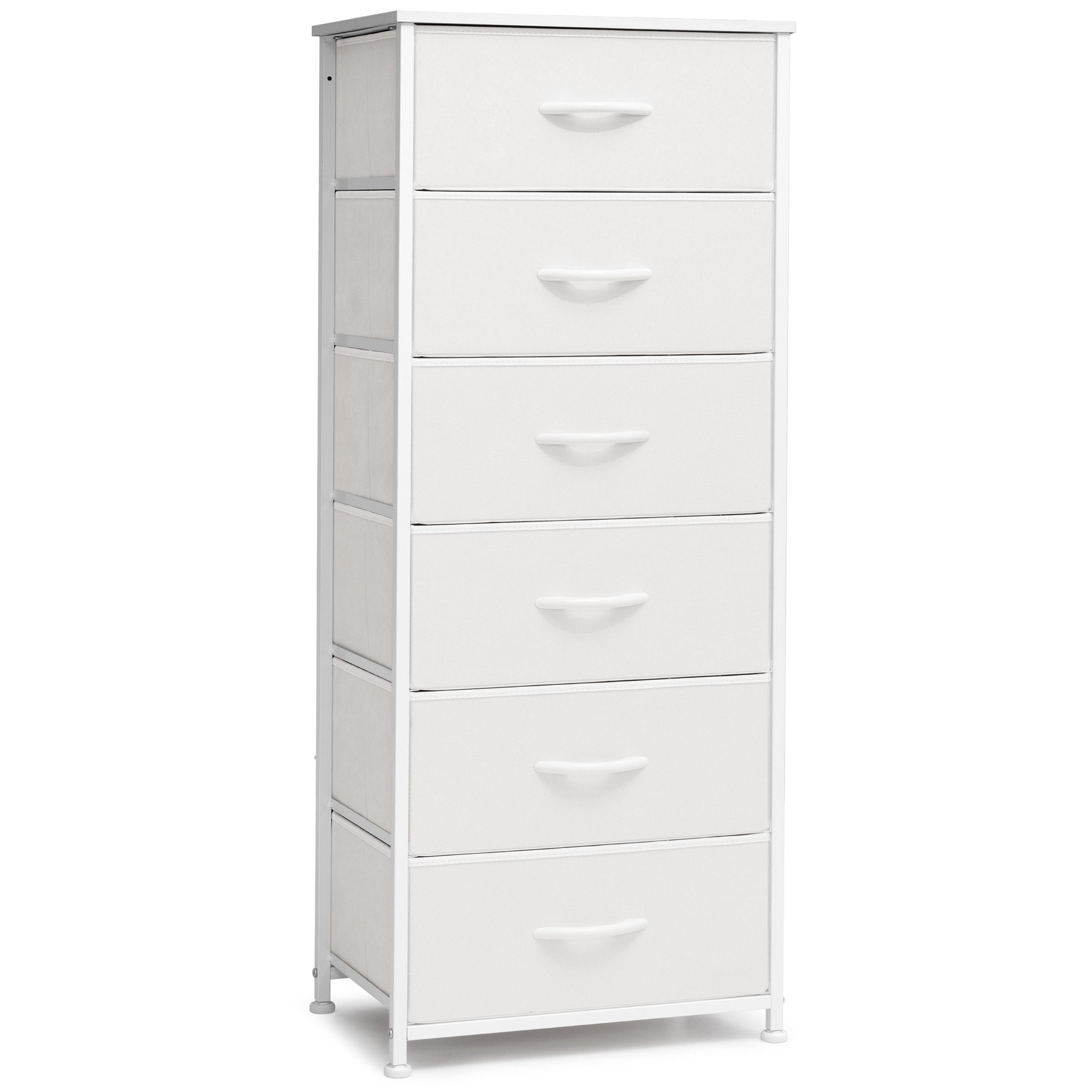 CloudFly CL-HD013WHT Dresser storage tower White 6 -Drawer Standard dresser