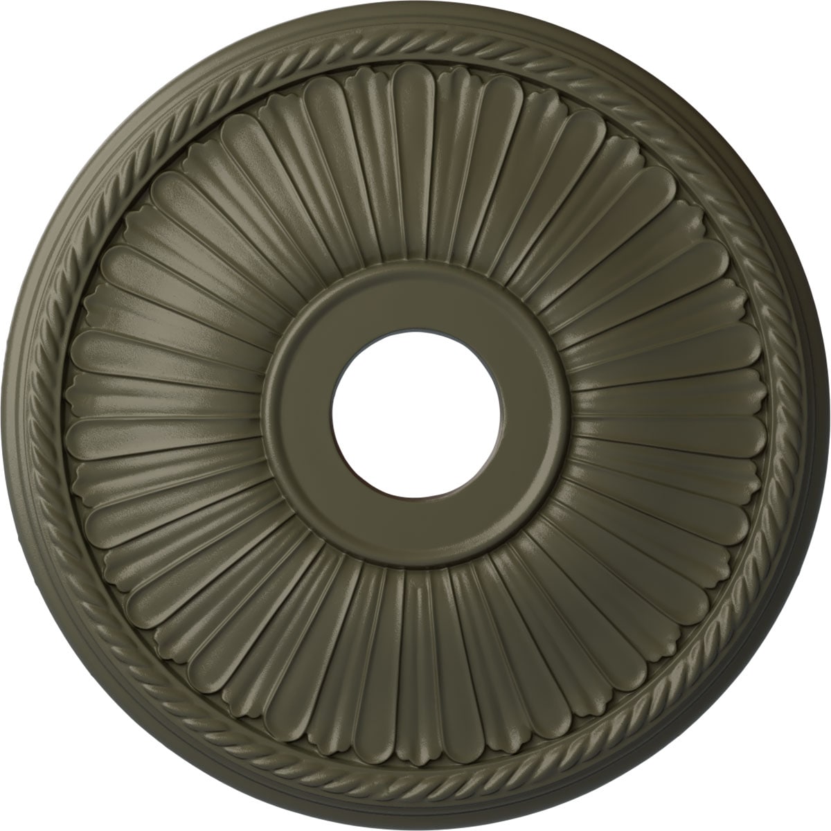 Ekena Millwork CM20BE1WHF Berkshire 20.125-in W x 20.125-in L Painted Witch Hazel Polyurethane Whole Ceiling Medallion
