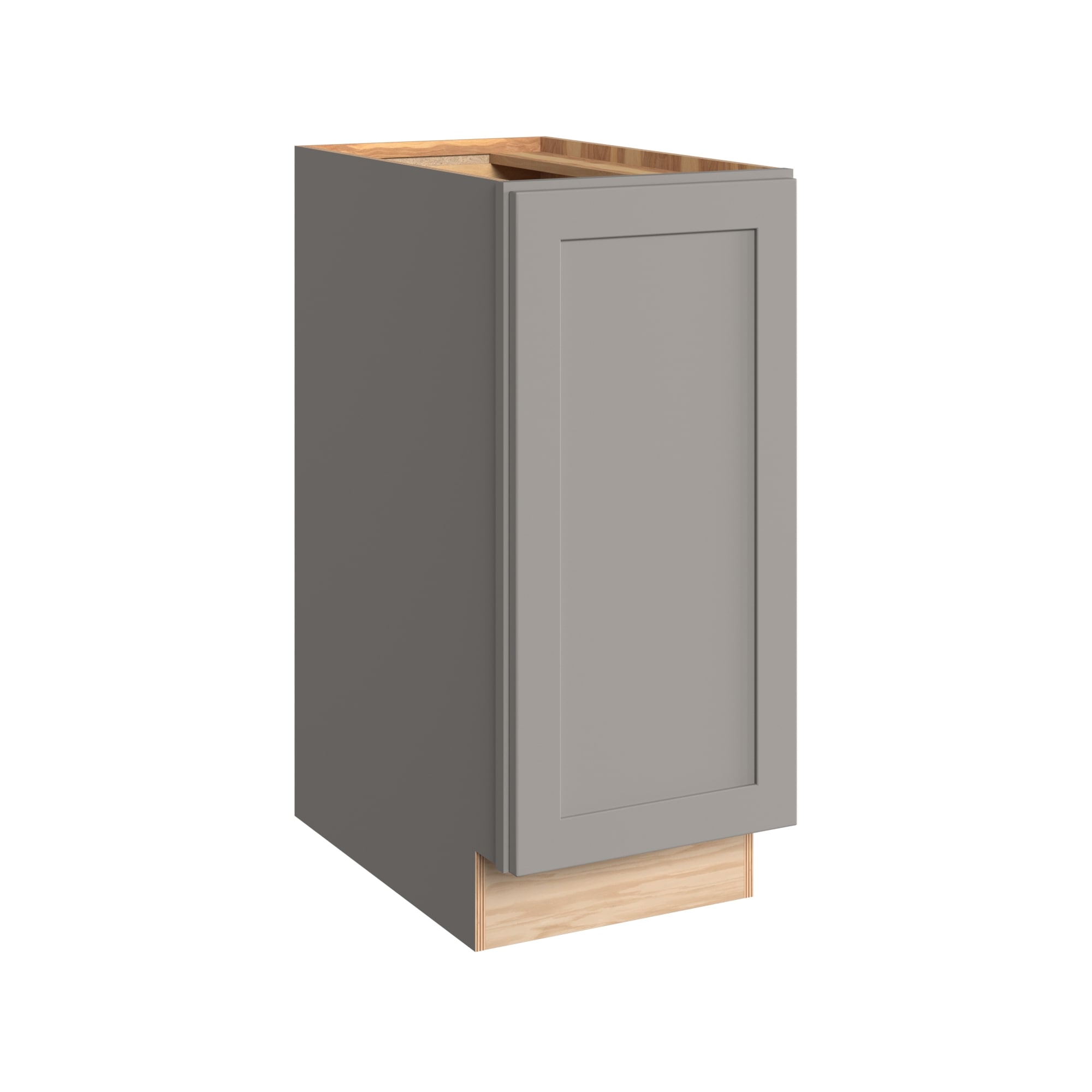KraftMaid Momentum B15R.FHG81 Deveron 15-in W x 34.5-in H x 24-in D Pebble Grey Base Fully assembled Plywood Cabinet Recessed Panel Shaker