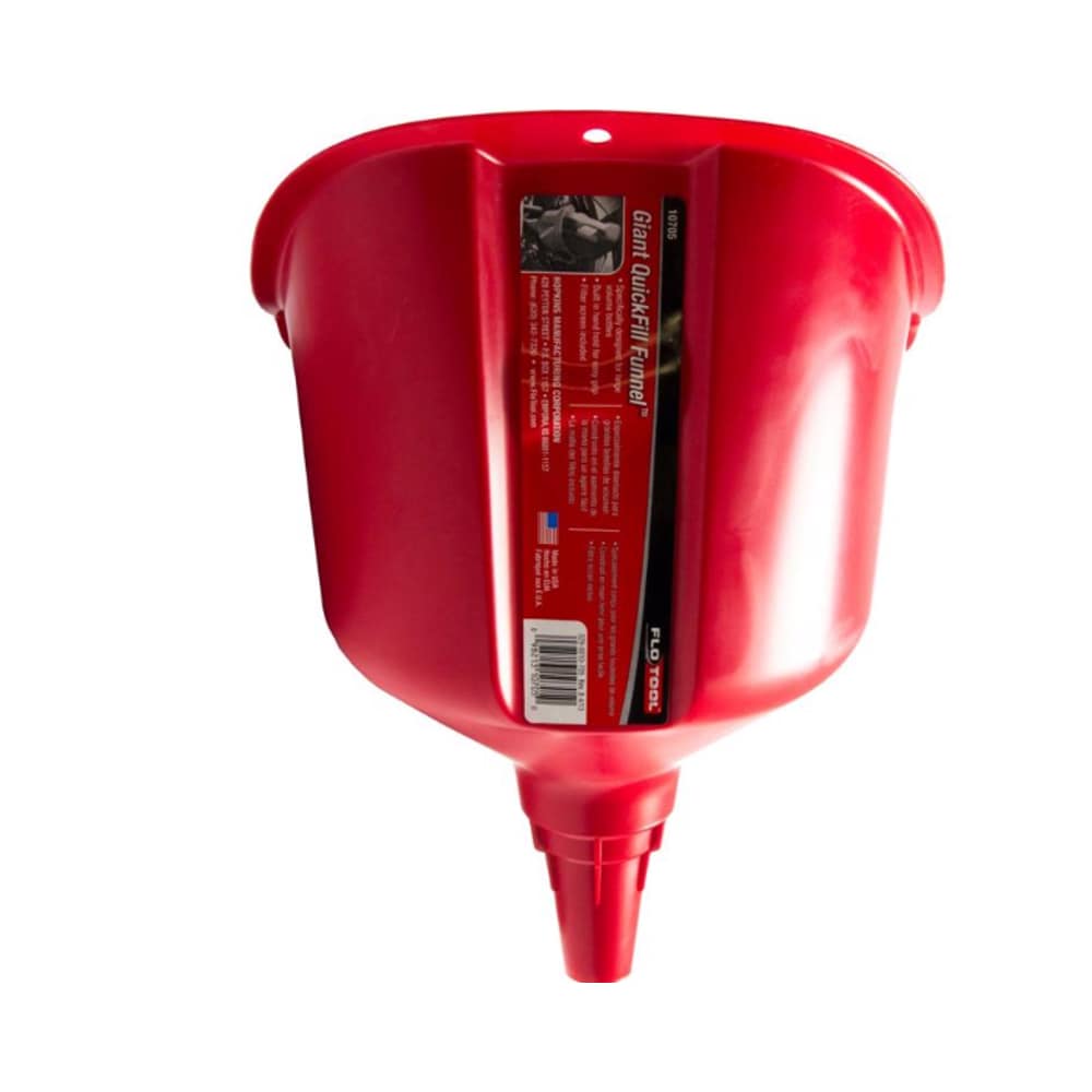 FloTool 10705 Red 12.5 in. H Plastic Funnel
