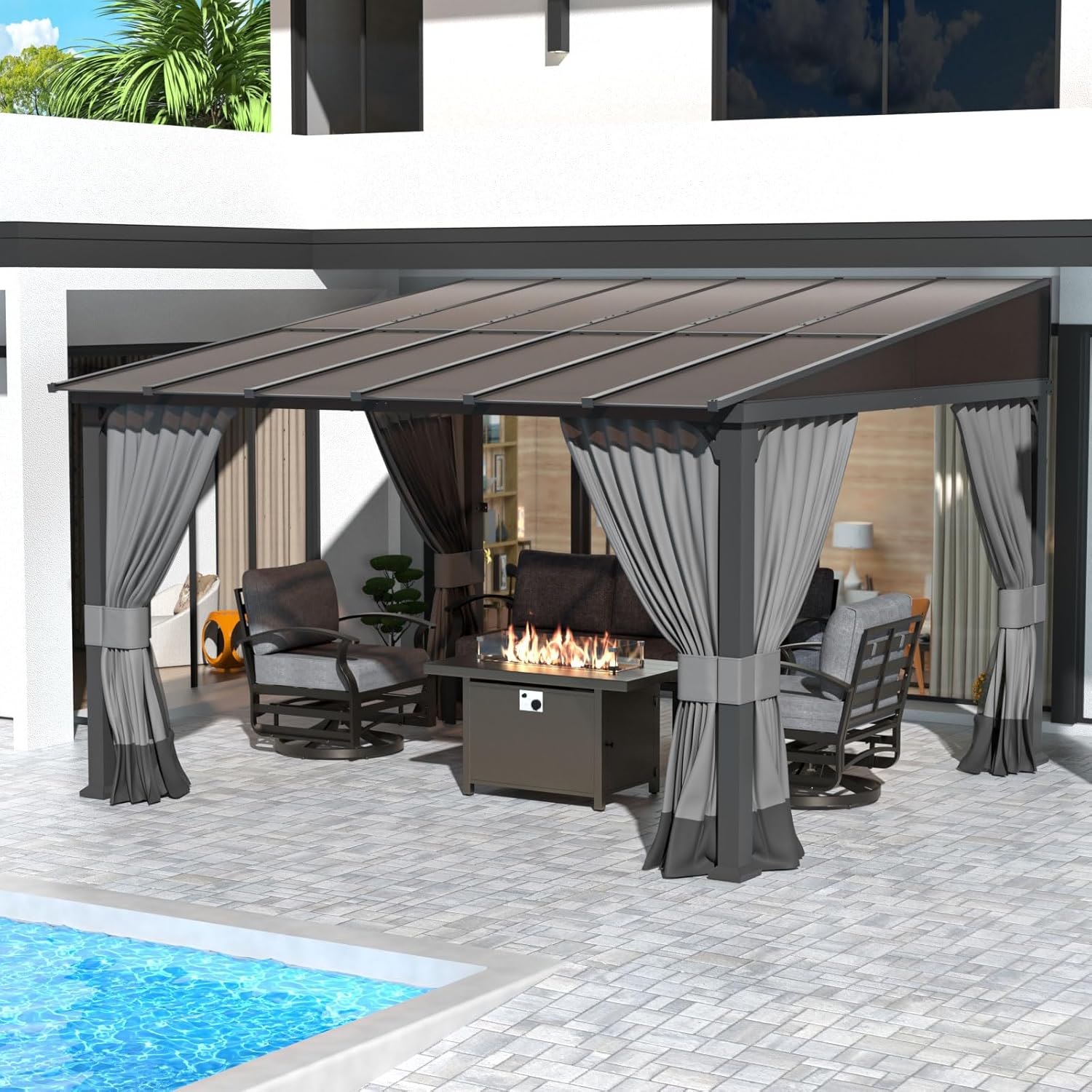 ALAULM LS-1012WMGB-GREY Wood-Resin-Gazebos - View #3
