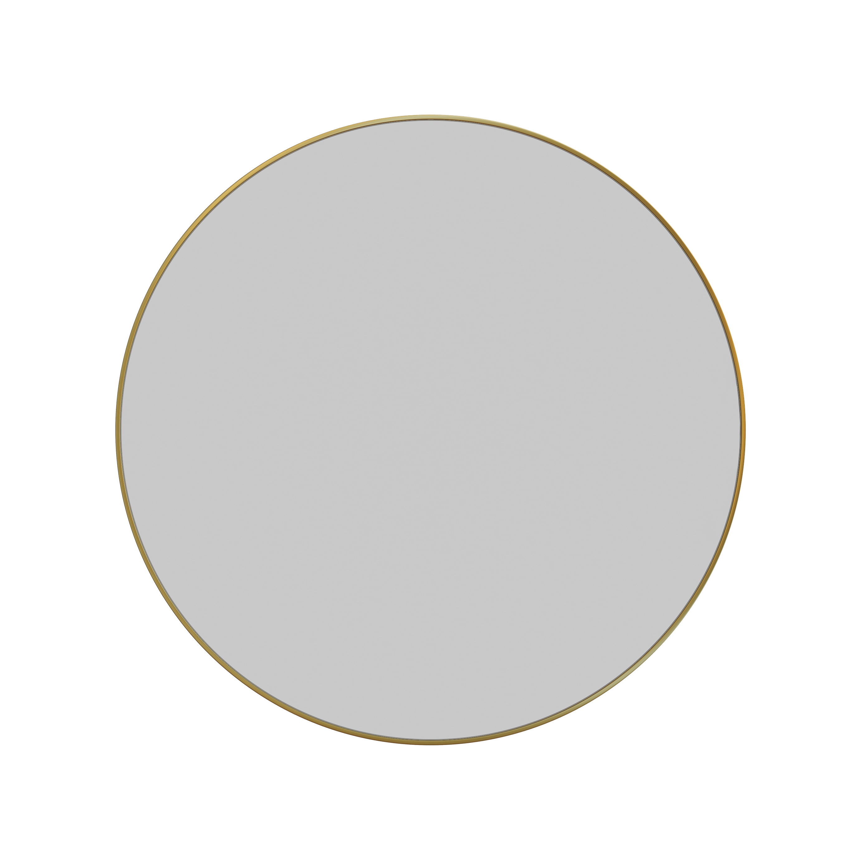 Set of 2 Luna™ Half-moon Bronze Tinted Contemporary Frameless Round Mirrors  Large, XL 