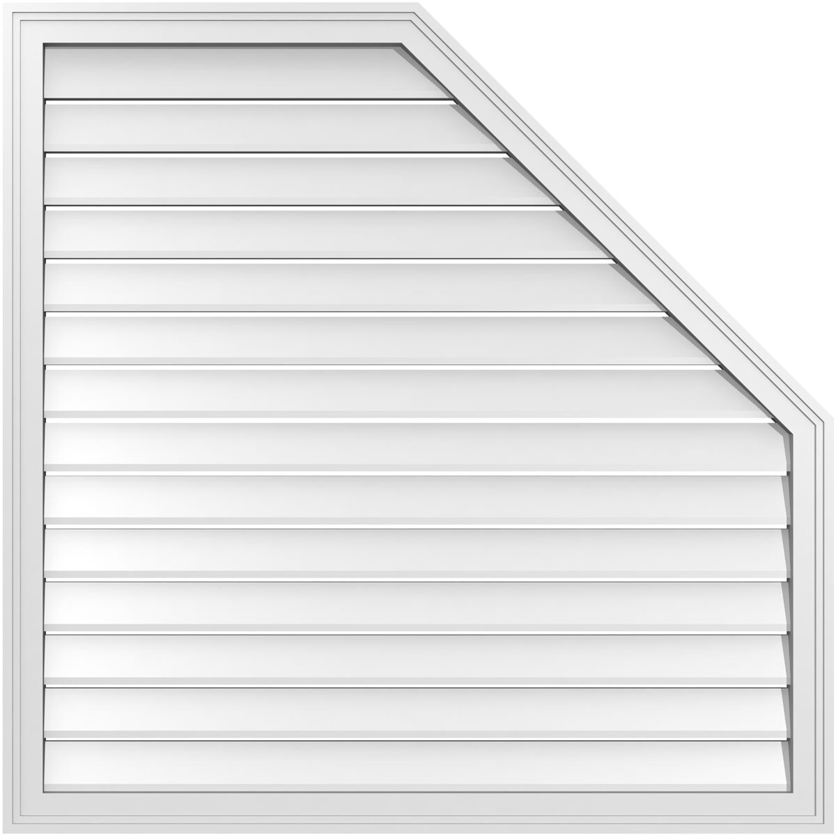 Ekena Millwork GVPOR42X4202SF 42-Inches x 42-Inches Off-white Octagon PVC Gable Louver Vent