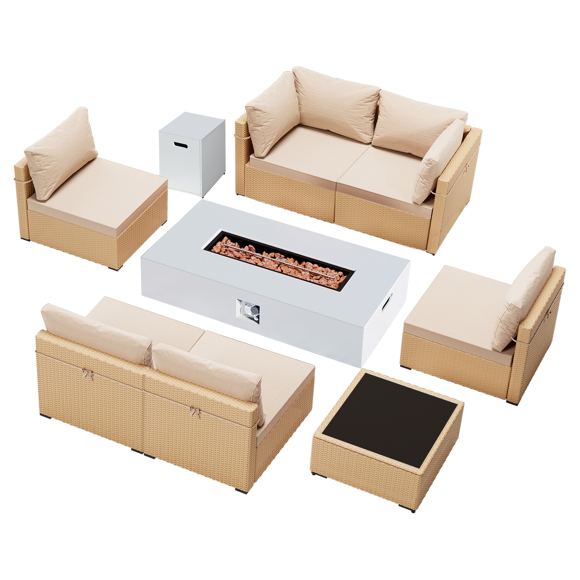 UPHA PL-2CZ-56TPWH-H1 Patio-Conversation-Sets - View #2