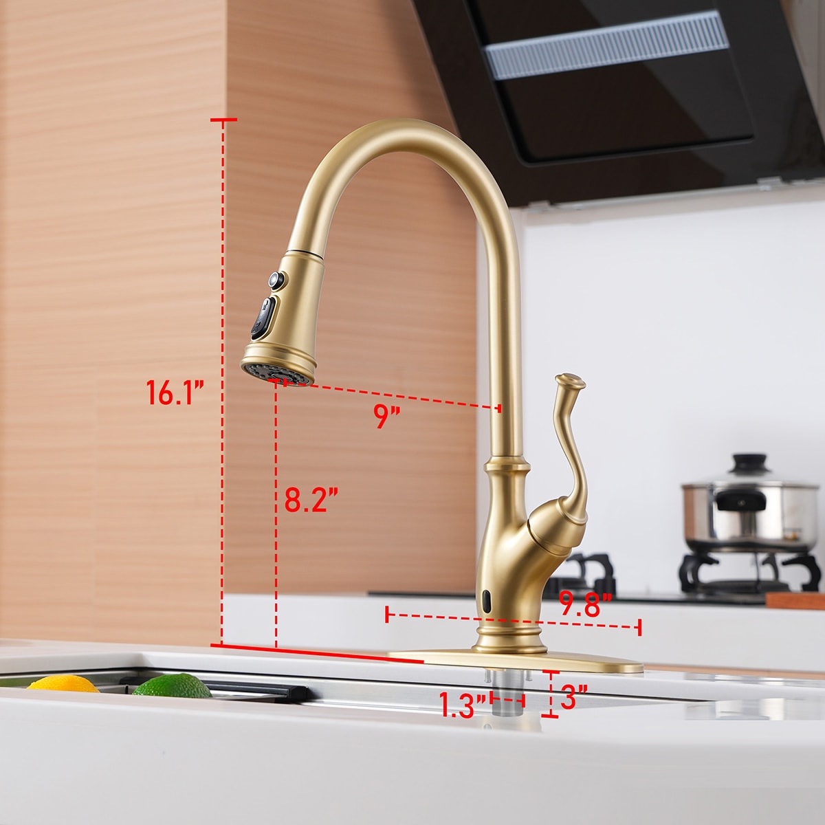 Mondawe OR-Q06CPF-DG Kitchen-Faucets - View #8
