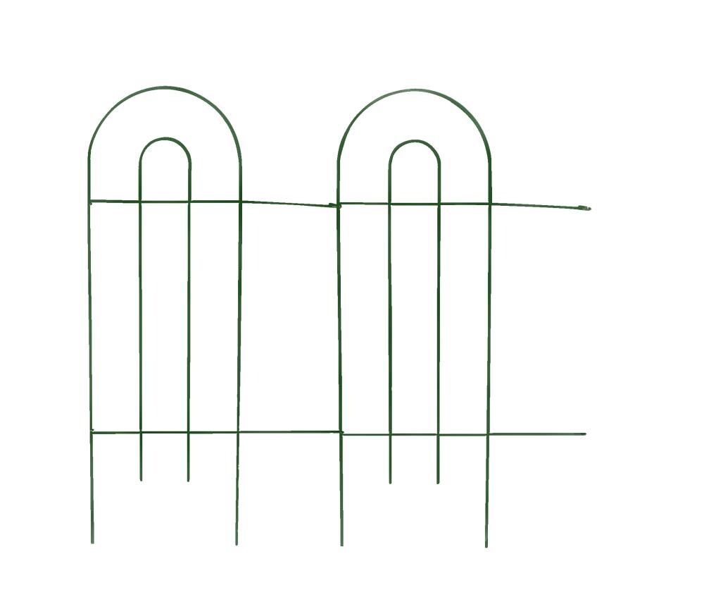  89301L 1-in x 18-in x 32-in Green powder coated Metal Steel Garden edging