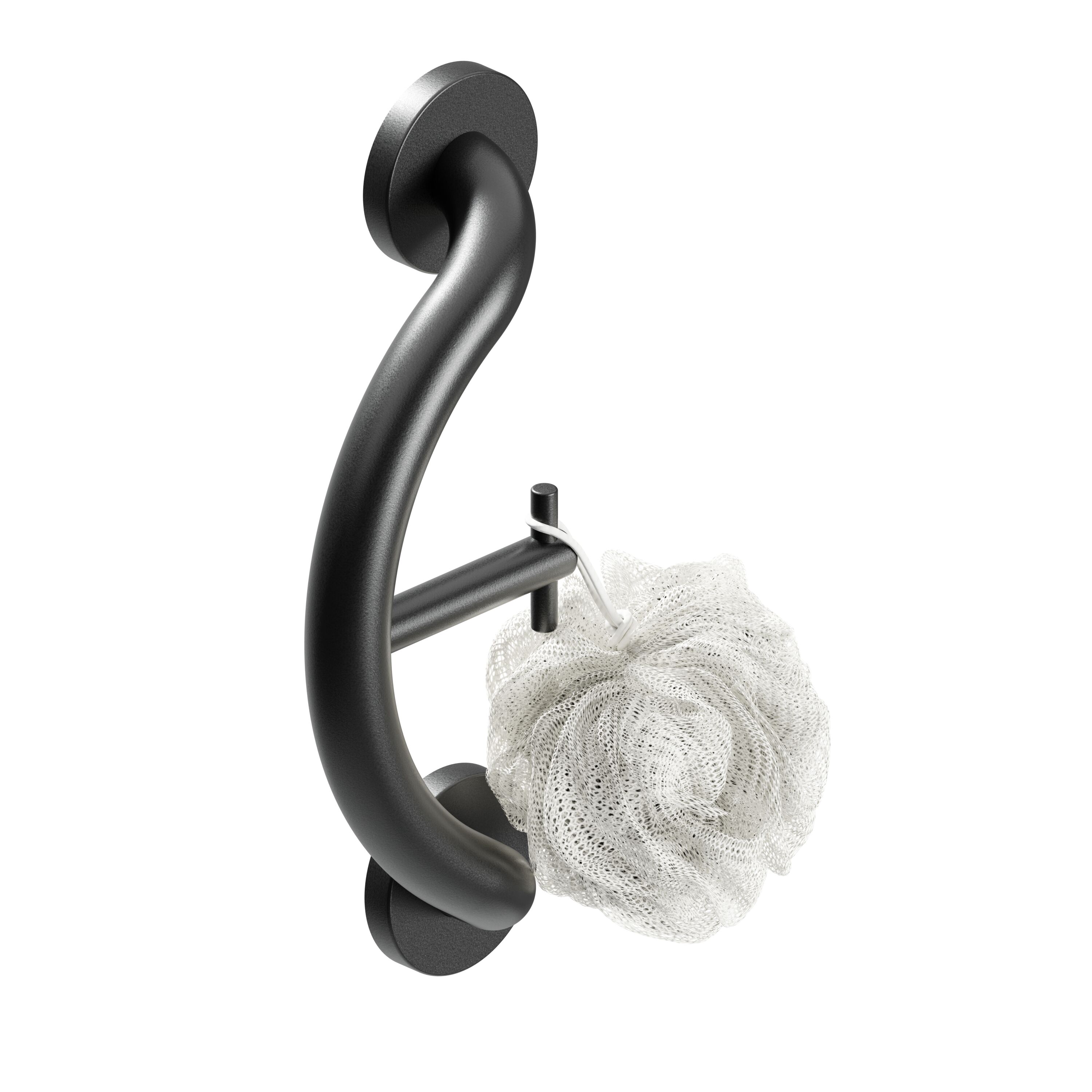 HealthCraft PLUS-TH-BLK PLUS Series 11.3-in Matte Black Wall mount ADA Compliant Grab Bar ( 500-lb Weight Capacity )