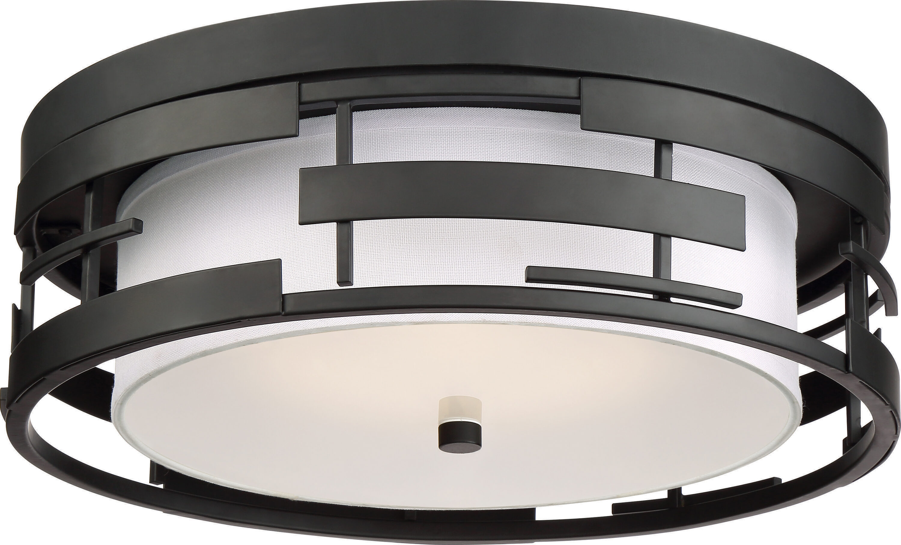 SATCO NUVO Nuvo 3Light 16in Bronze Flush Mount Light 60/6434 at