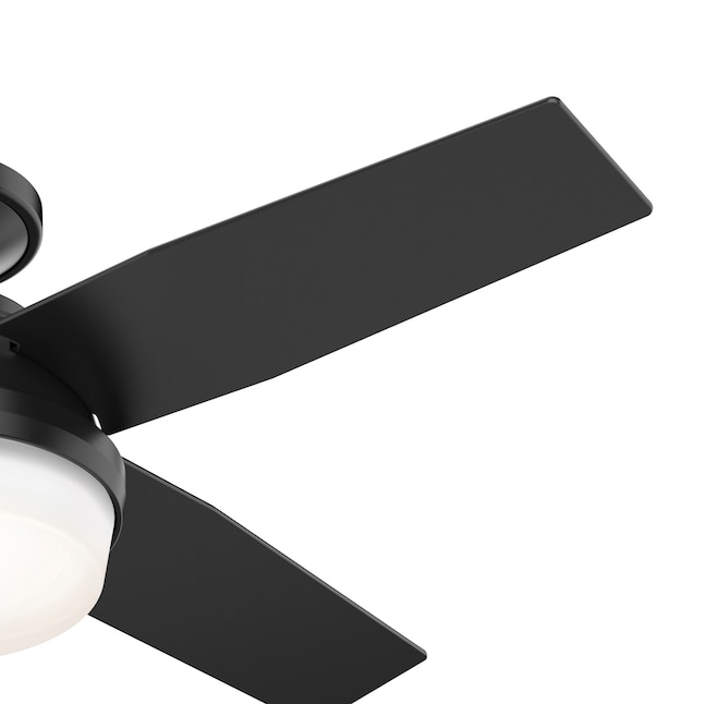 Hunter Dempsey 44 In Matte Black Led Indoor Outdoor Flush Mount Ceiling Fan With Light Remote 4 Blade The Fans Department At Com Hunter Dempsey 44 In Matte Black Led, Outdoor Ceiling Fans Costco Canada