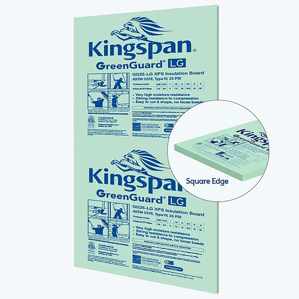 Kingspan Insulation R-10, 2-in x 4-ft x 8-ft Unfaced Foam Board Insulation