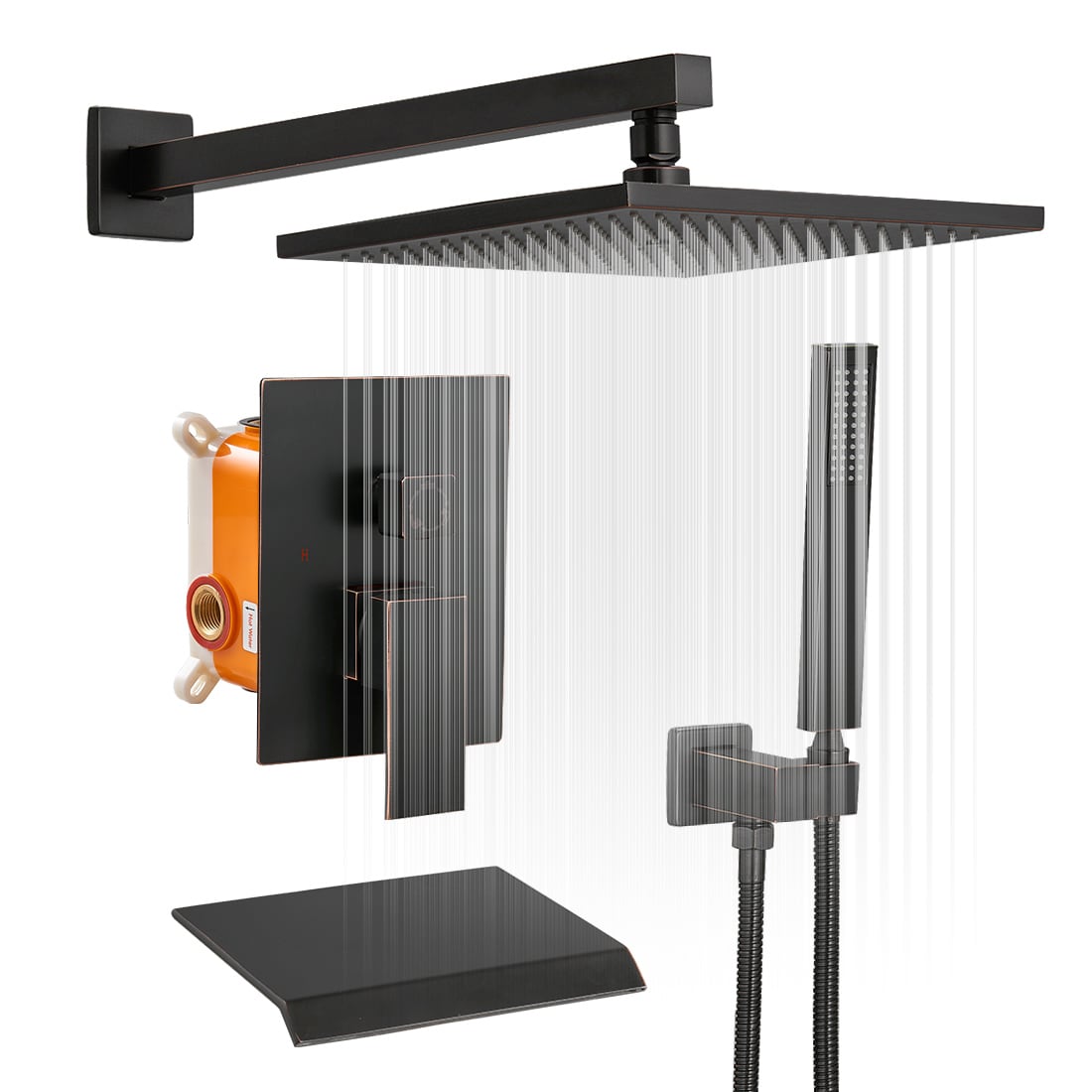 BWE A-95012-ORB-S A-95012 Shower Faucet Oil Rubbed Bronze ( Ceramic Disc Valve Included )
