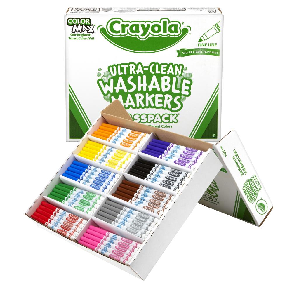 Crayola Ultra-Clean Washable Marker Set - Classic Colors, Fine