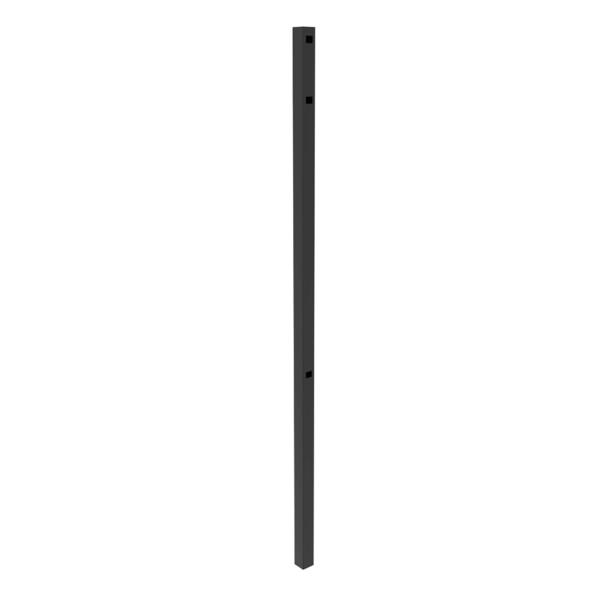 Fortress Building Products 403207212M 6-ft H x 2-in W Gloss Black Aluminum Decorative End Spaced picket Fence post