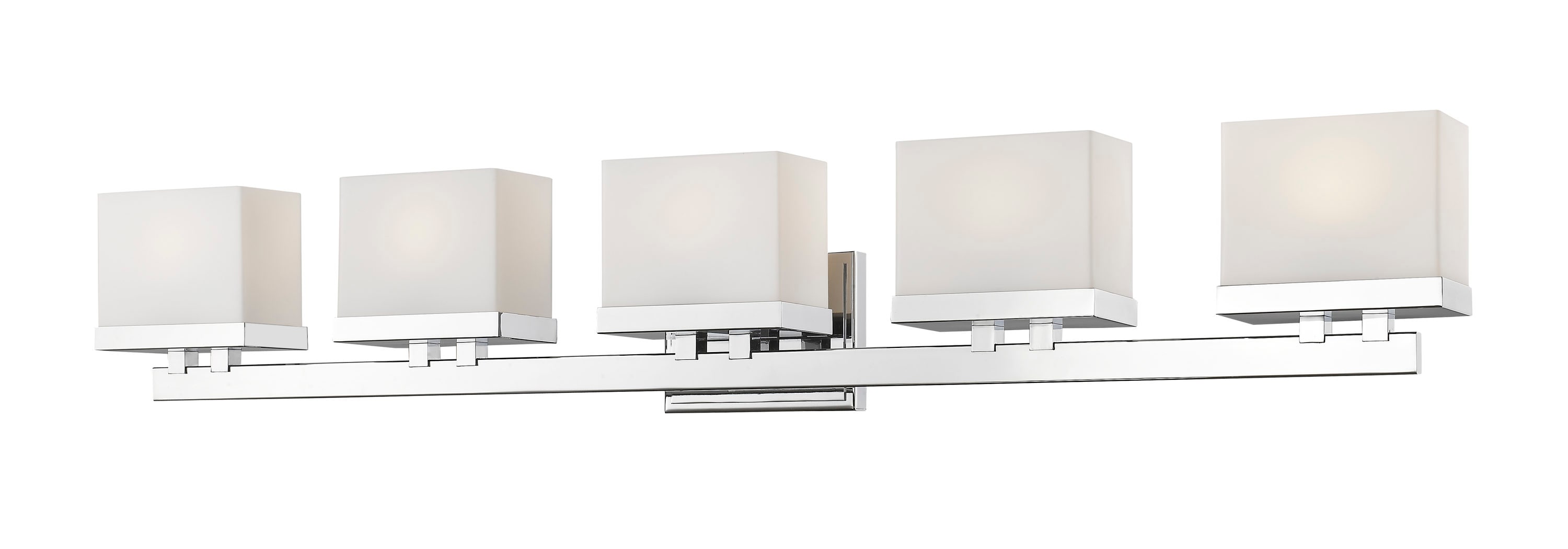 Z-Lite 1919-5V-CH-LED Rivulet 40-in 5-Light Chrome LED Modern/Contemporary Vanity Light