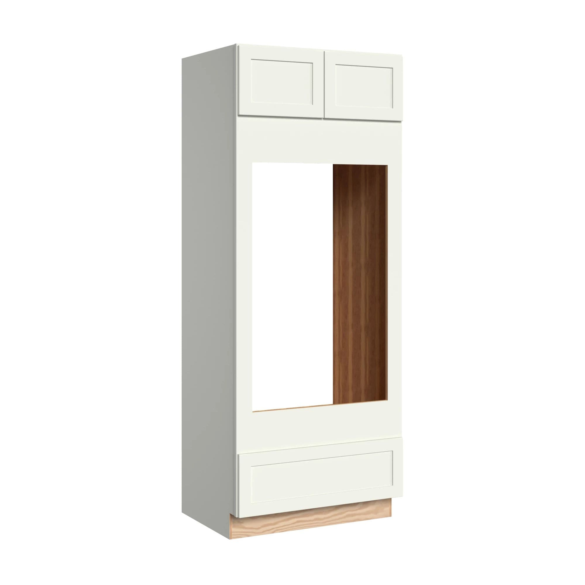 KraftMaid Momentum OC332484D.DD.EOG71 Deveron 33-in W x 84-in H x 24-in D Dove White Double oven Pantry Fully assembled Plywood Cabinet (Recessed Panel Shaker)